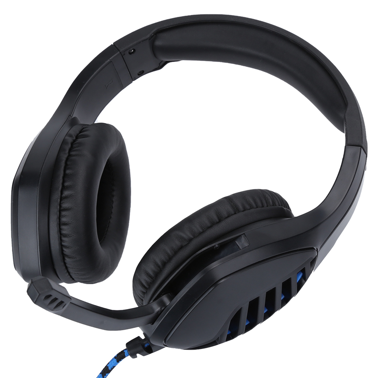 J1 Kopfhörer Mit Kopfbügel, 50-mm-stereo-lautsprecher Und Mikrofon, Schwarz Und Blau.