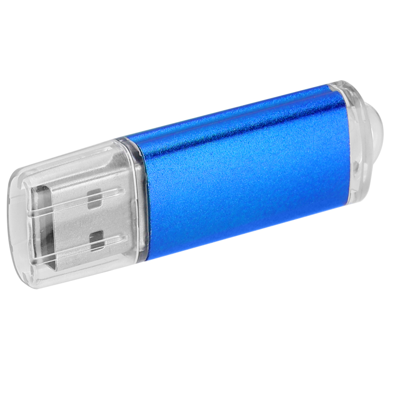 Blauer, Transparenter Usb-stick, 2 Gb, Für Pc Und Tablet.