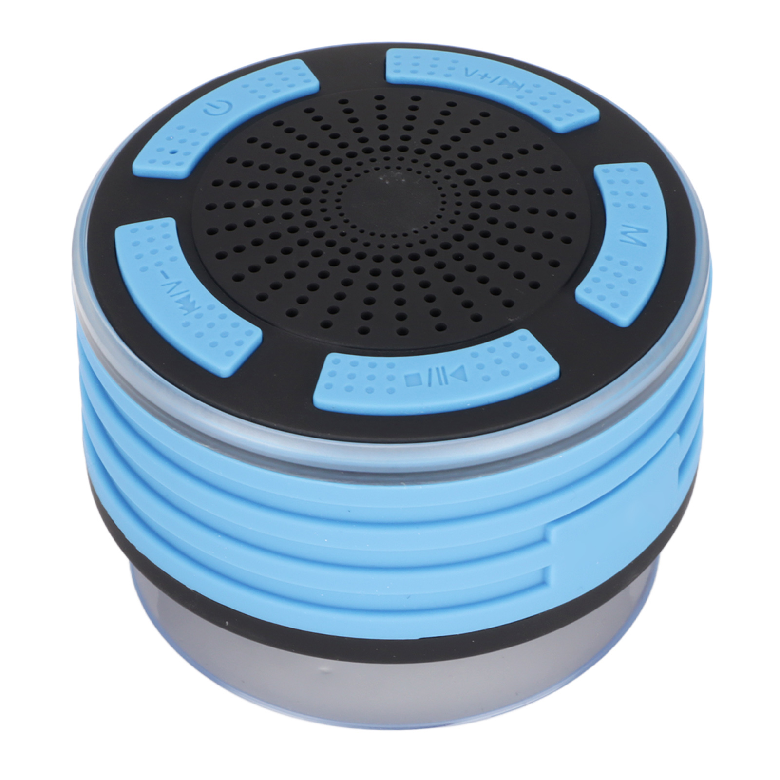 Bluetooth-duschlautsprecher F013 Mit Hd-surround-sound, Eingebautem Mikrofon, Led-licht, Ipx7-wasserschutz Und Saugnapf (blau)