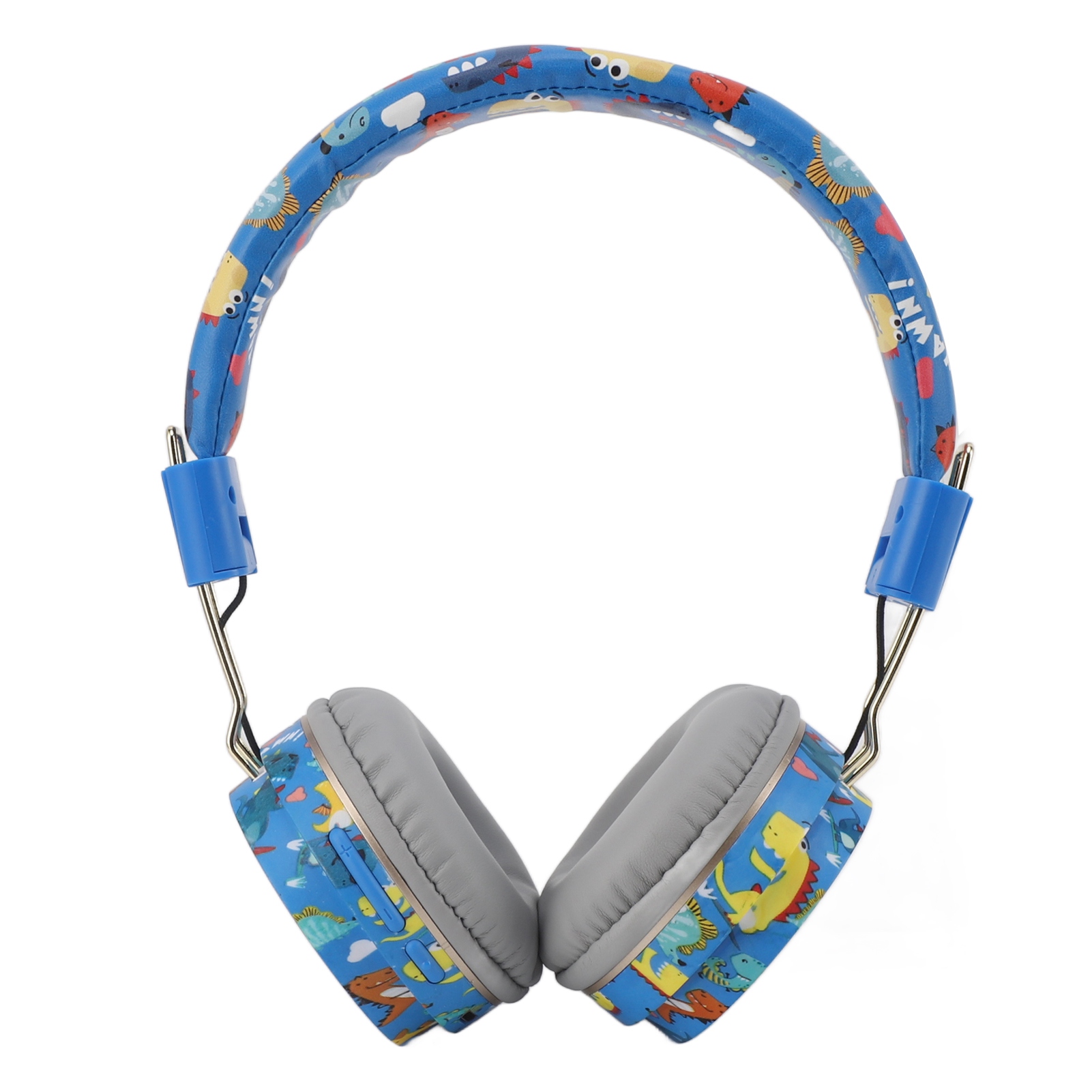 Faltbare Und Tragbare Kabellose Bluetooth-kopfhörer In Form Eines Niedlichen Blauen Dinosauriers, Perfekt Für Musik Und Spiele.