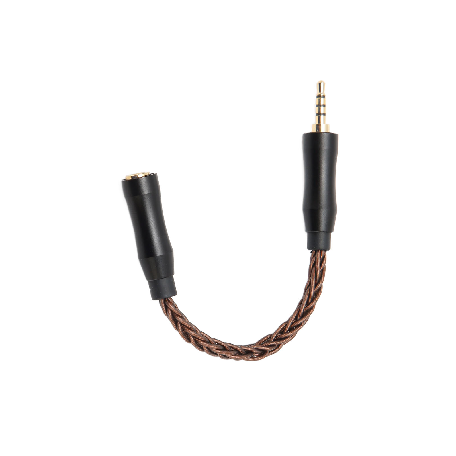 3,5-mm-auf-2,5-mm-audiokabel (buchse Auf Stecker), Monokristalliner Kupferkern, 8-adrig, Verlustfreie Klangwiedergabe, 14 Cm (5,5 Zoll) Kopfhöreradapter, Bronze