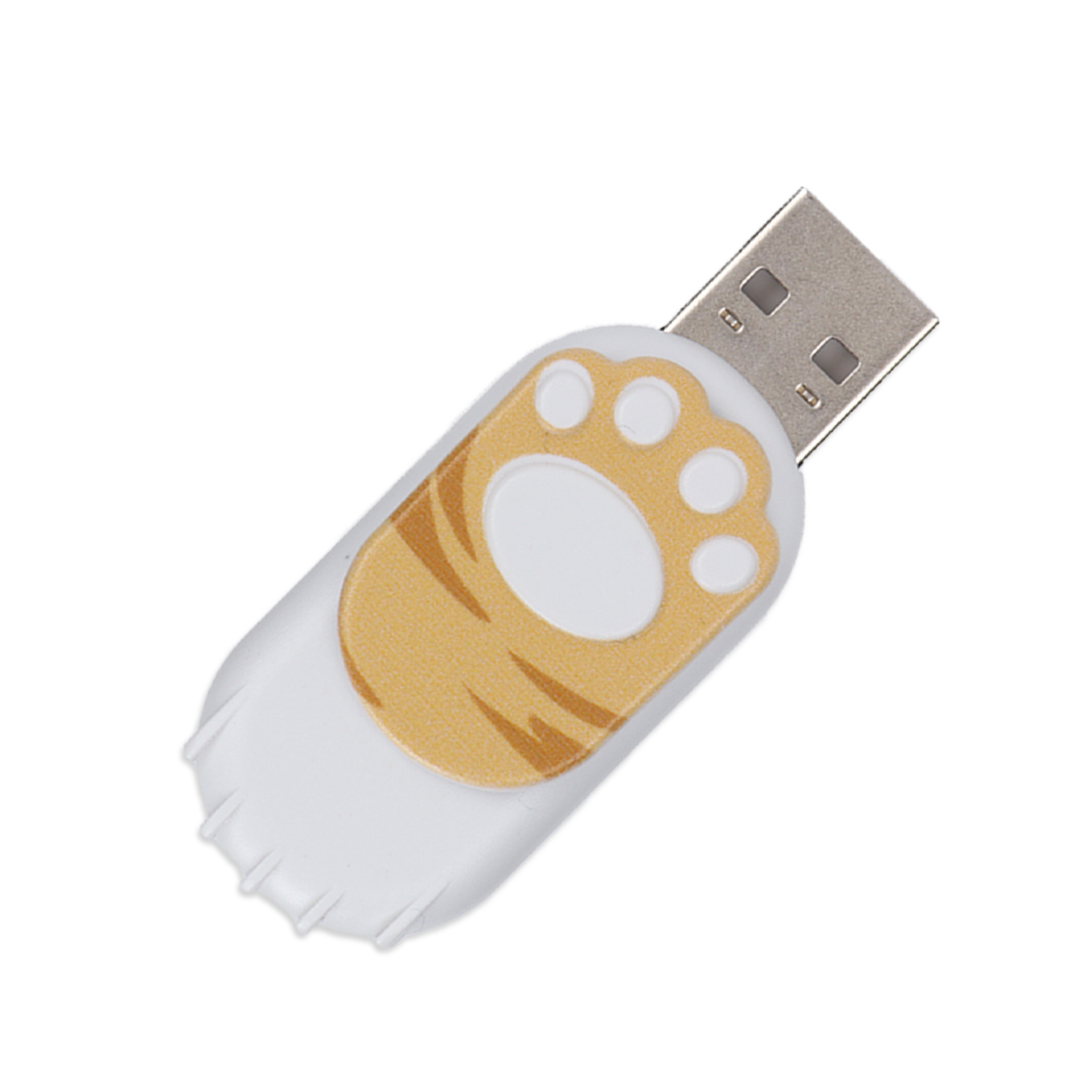 Usb-stick In Katzenpfotenform, Tragbar, Große Speicherkapazität, Gelb, 32 Gb, Für Laptops.