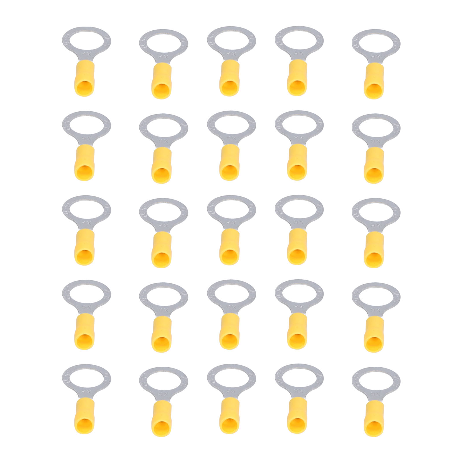 Set Mit 25 Ringkabelschuhen Für Rv5-12-elektrokabel, Gelb