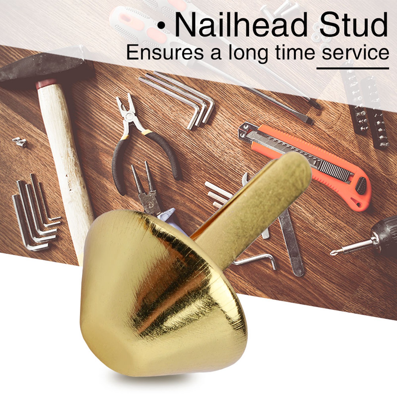 50 Dekorative Konische Nieten Für Handtaschen Und Lederwarenaccessoires (gold, 15 Mm)