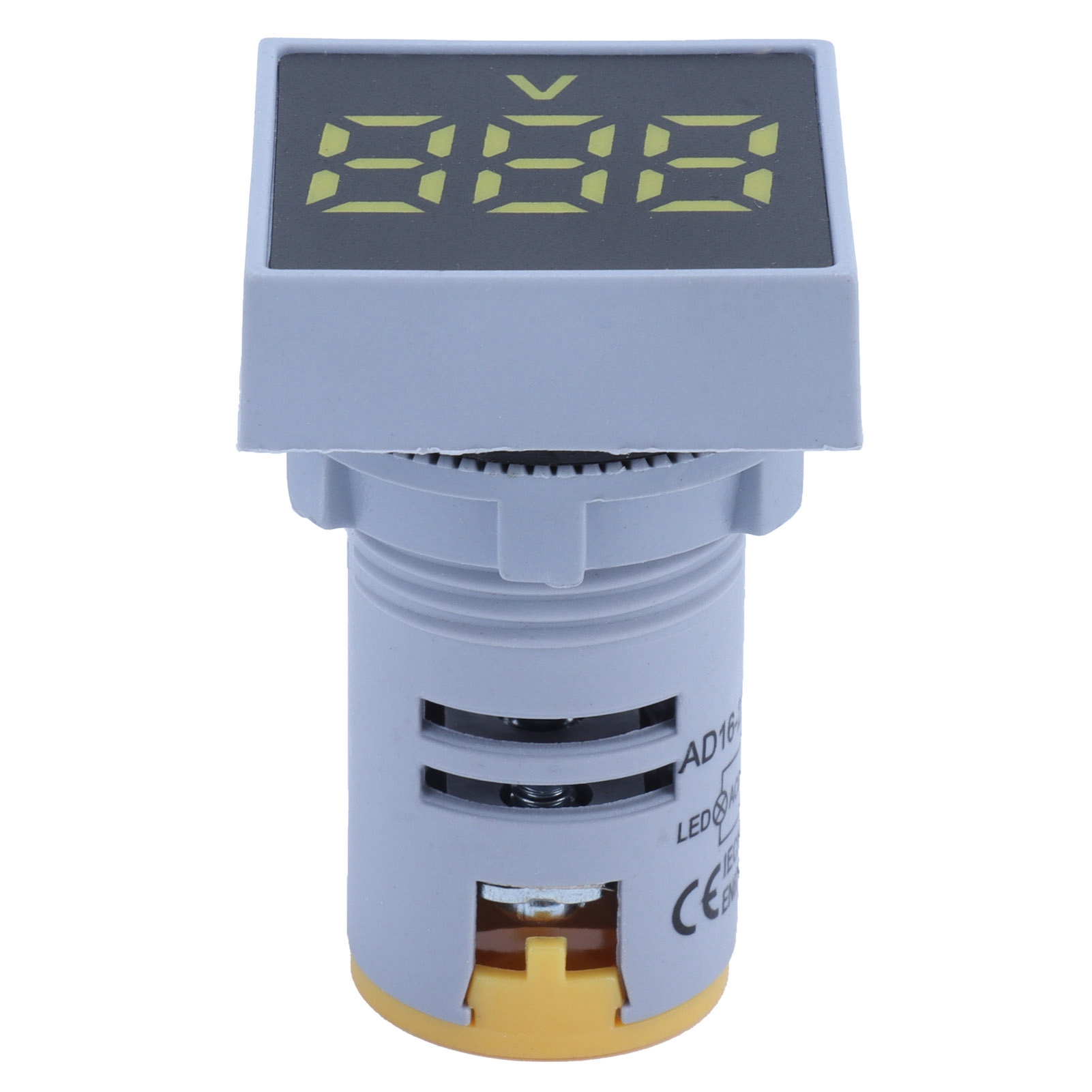Digitale Spannungsanzeige Ad16-22fsv Mit Mattierter Frontplatte, 60–500 V Ac, Gelb