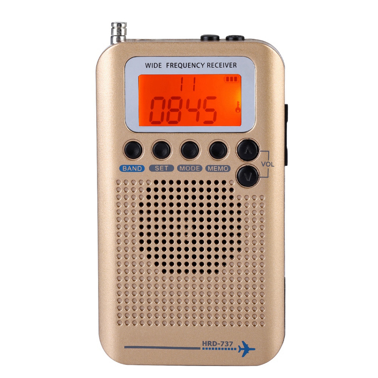 Tragbarer Vhf-breitband-flugfunkempfänger (gold)