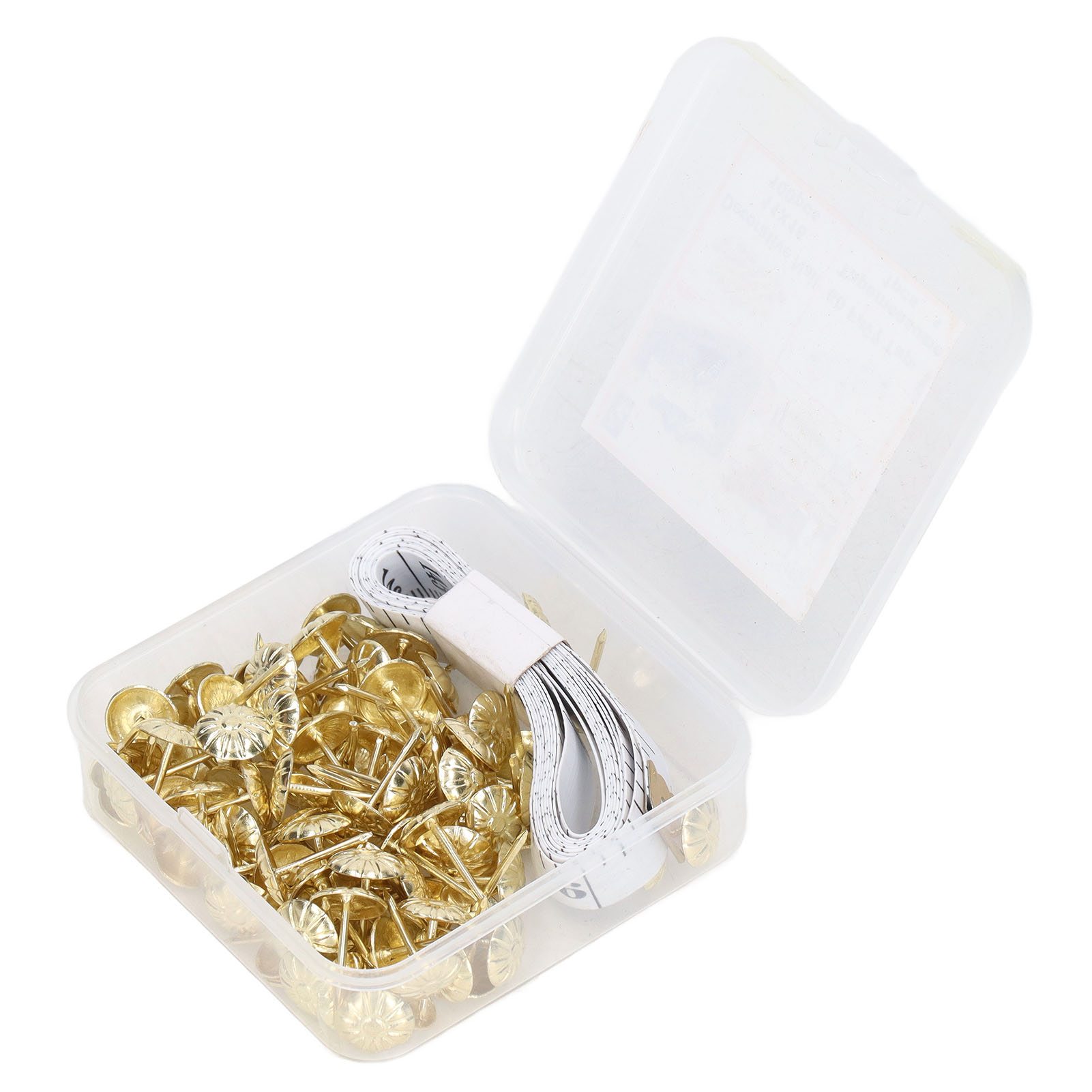 Set Mit 100 Ziernägeln Mit Kohlenstoffstahlköpfen Für Den Möbelbau, Goldfarben.