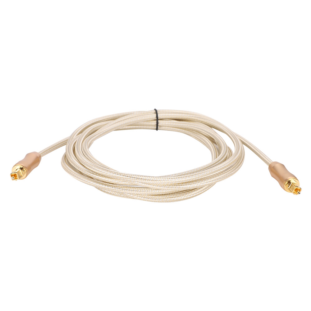 Vergoldetes 5.1-digital-lichtwellenleiter-audiokabel Für Lautsprecher, Verstärker Und Fernseher, 3 M
