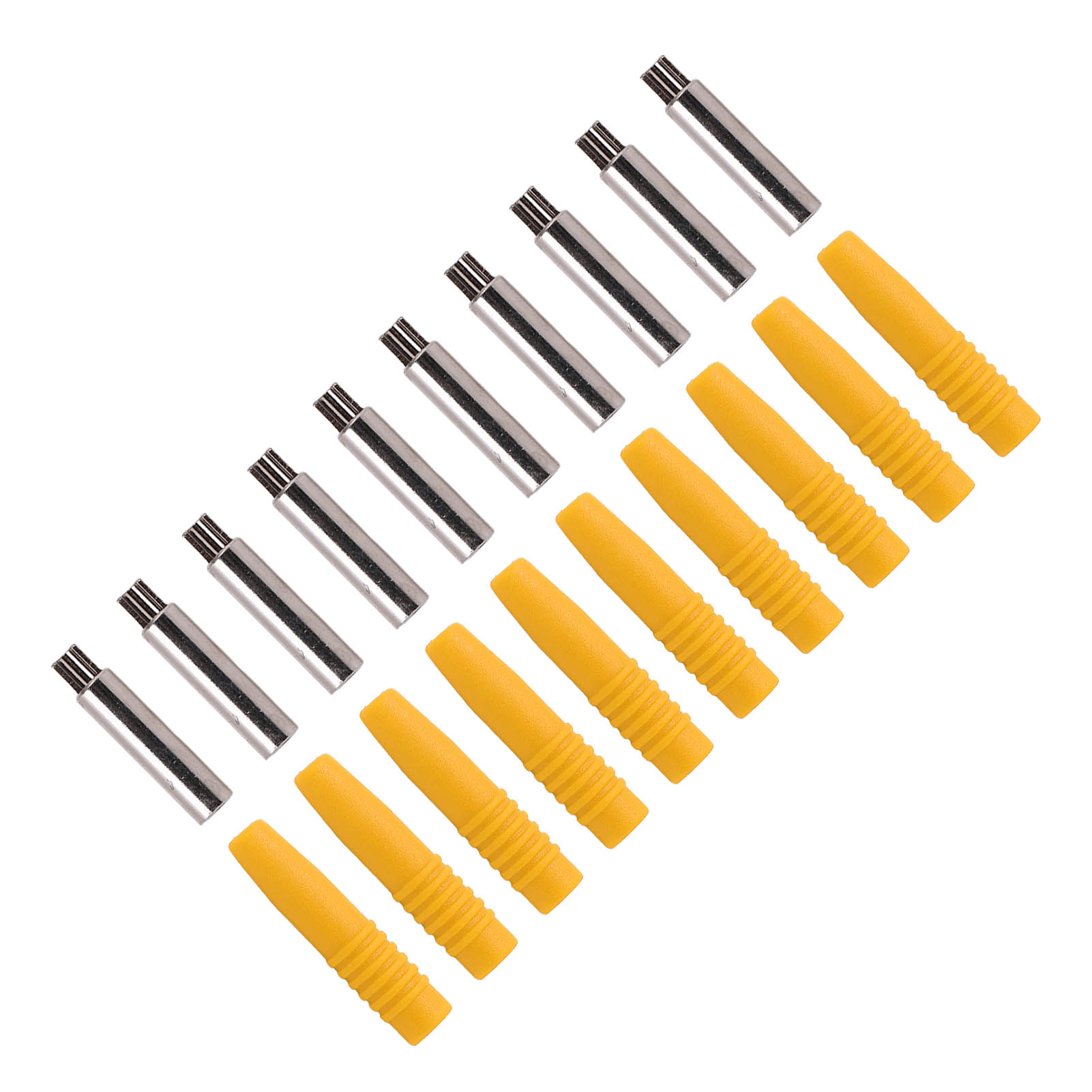 Packung Mit 10 Isolierten 2-mm-bananensteckern Mit Schutzhülle Für Testgeräte (gelb)