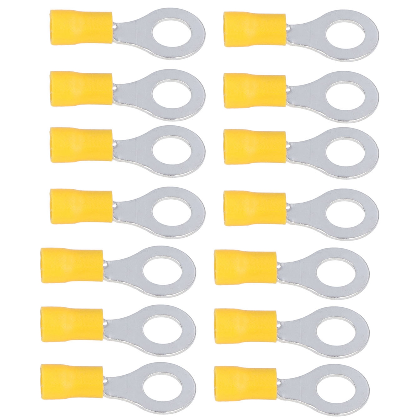100 Isolierte Ringkabelschuhe, Crimpverbinder Für Kupferdrähte Awg12-10 Rv5.5-8
