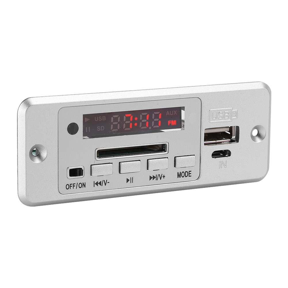 5v Mp3-audiodecodermodul Mit Usb-fm-radio, Mp3-musikplayer Und Eingebautem Verstärker (silber)