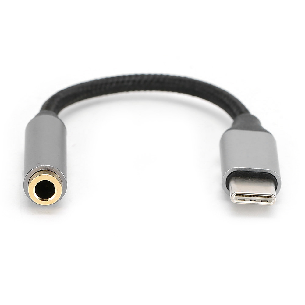 Usb-c Typ-c Adapter D0101 Auf 3,5-mm-aux-audioanschluss Für Kopfhörer (grau)
