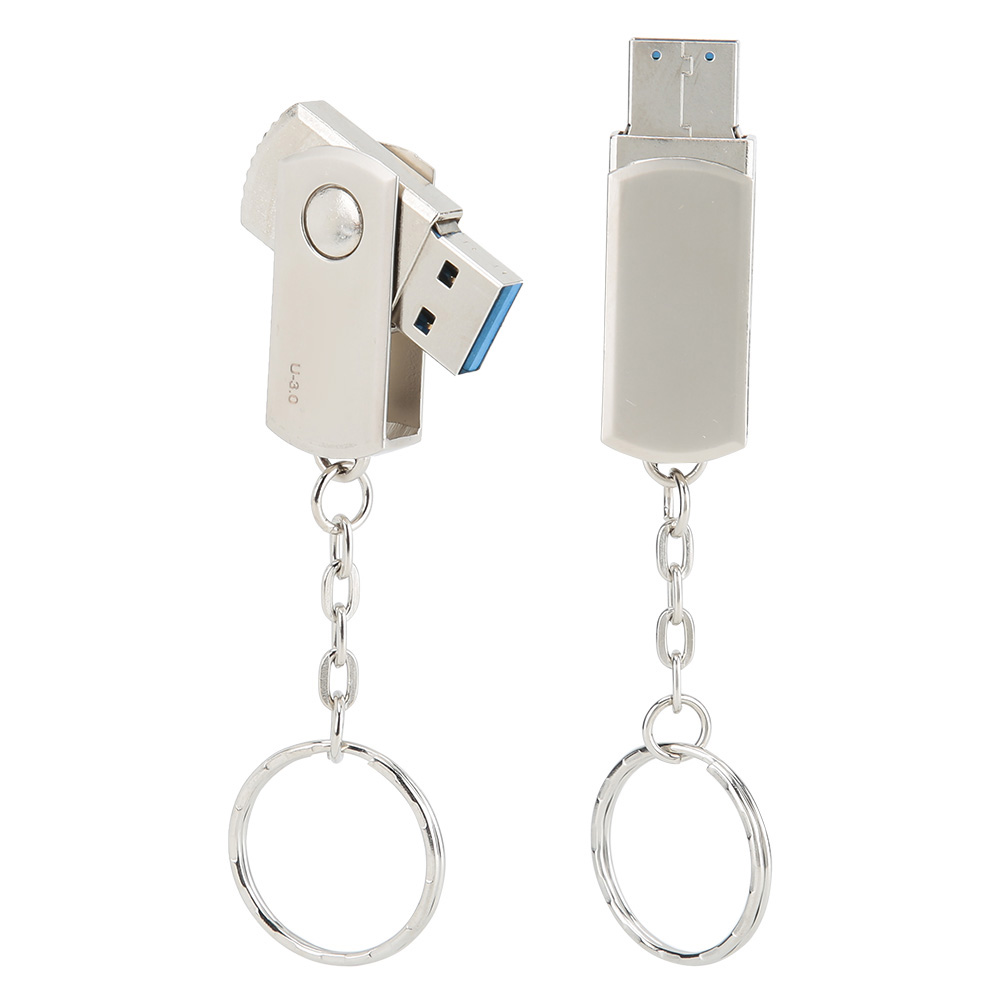 Drehbarer Usb-stick Aus Silbernem Metall Für Windows 98/2000/xp/vista/7/8/10/linux, 2,4128 Gb