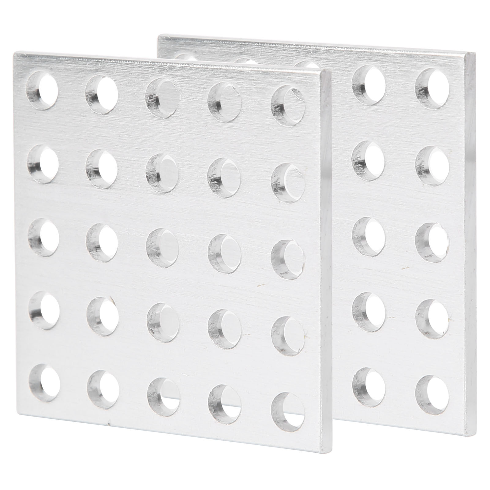 2 Aluminium-gitterplatten, Industrieteile 3116-0040-0040, 5 X 5 Löcher