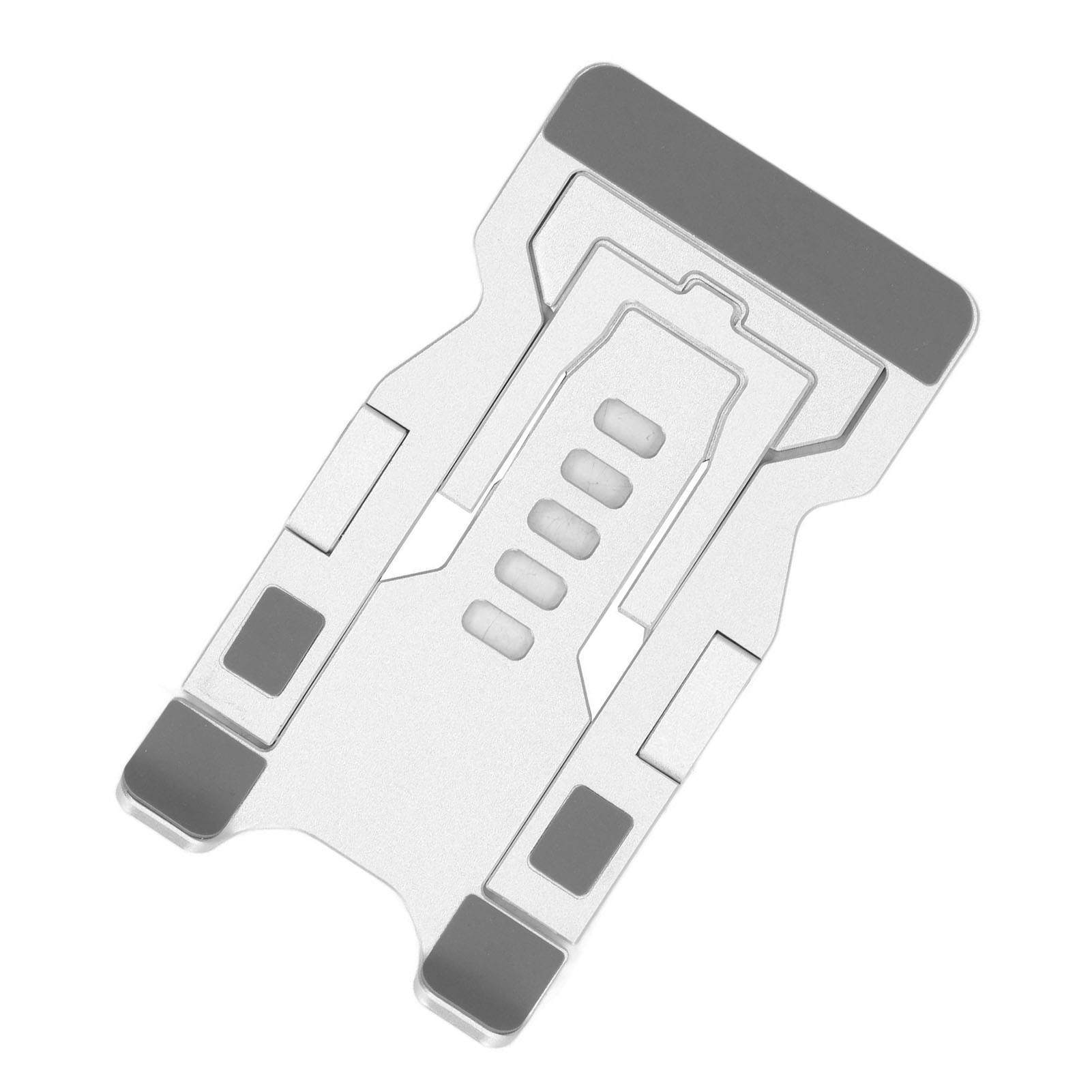 Faltbarer Handyhalter Aus Aluminiumlegierung, Für Handys Und Tablets Unter 8 Zoll, Silberfarben.