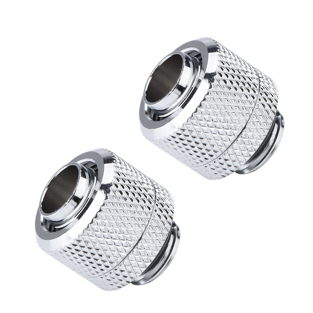 Set Aus 2 Flexiblen G1/4-messing-anschlüssen Mit Zwei Kontakten Für Pc-flüssigkeitskühlung (silber)