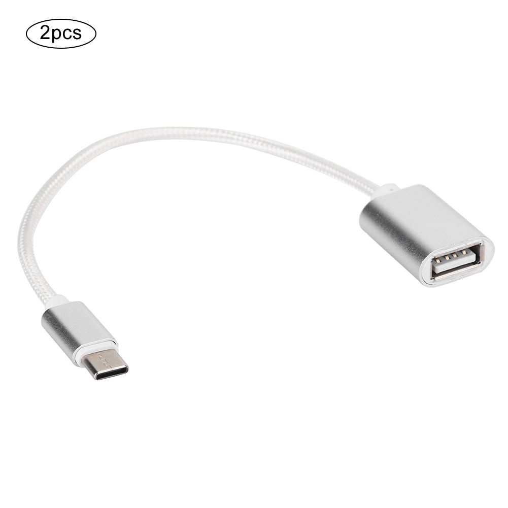 Packung Mit 2 Usb-typ-c-kabeln, Usb-gehäuse, Kartenleser Und Usb-stick, Otg-adapter (silber)