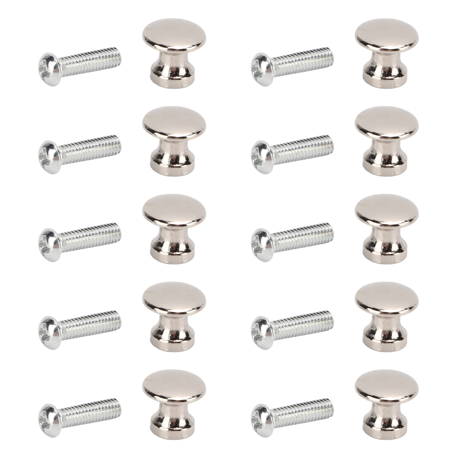 20 Einfache Griffe 12 X 11 Mm Aus Zinklegierung, Runder Kopf, Für Schmuckkästchen Und Schubladen, Silberweiße Farbe.