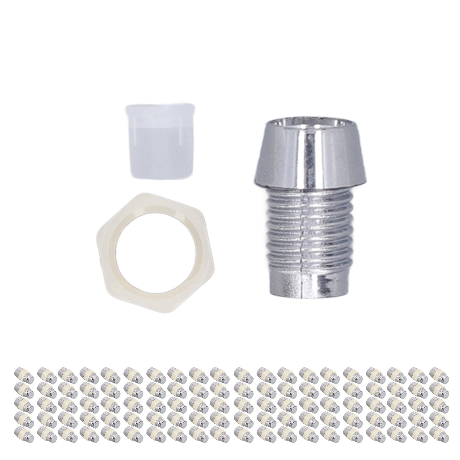 Set Mit 100 5-mm-led-halterungen Aus Kunststoff, Befestigungsclips Für Paneele, Silberfarben.
