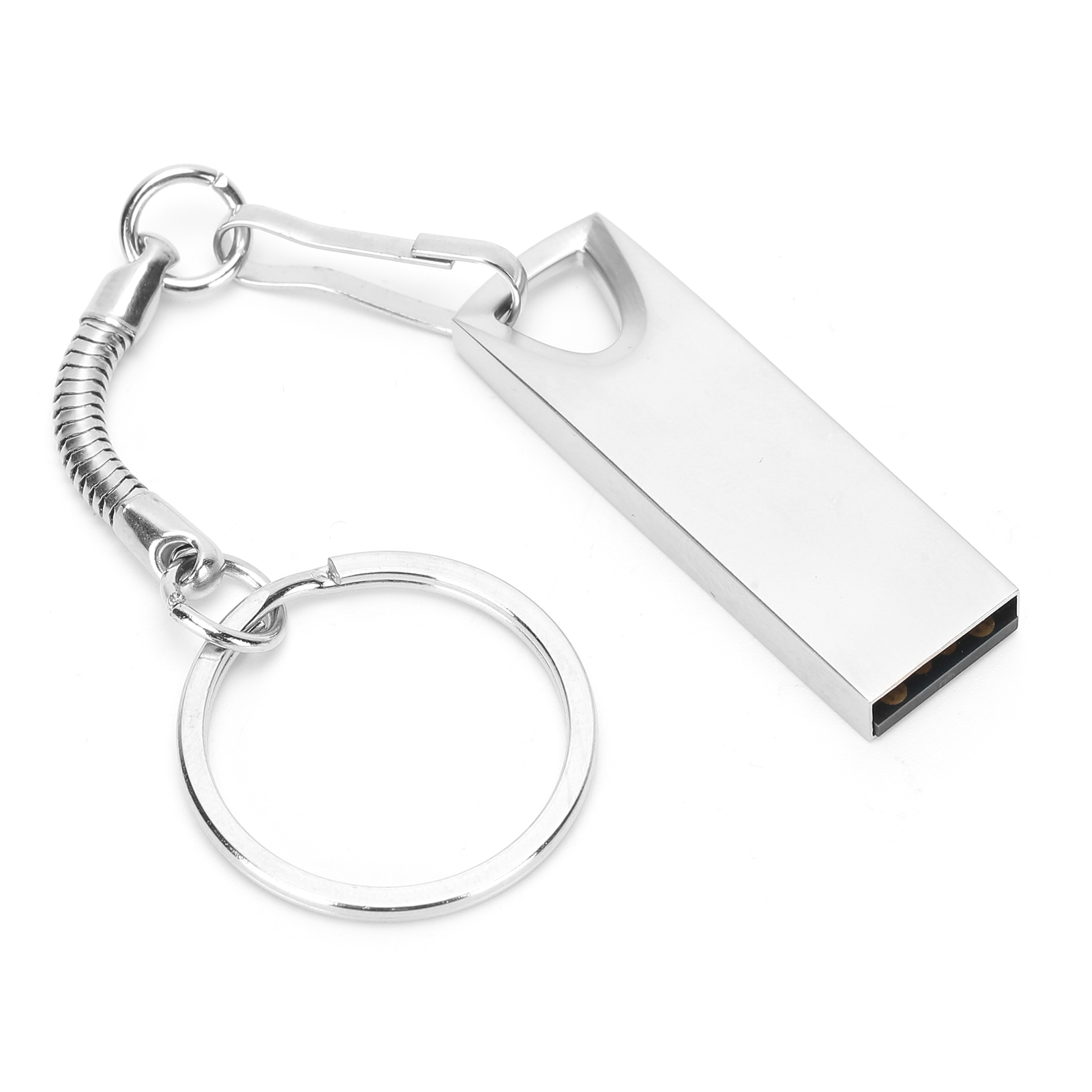 Mini-usb-stick (usb 2.0), Tragbar, Metallgehäuse, Große Dreieckige Form, Silberfarben, 128 Gb