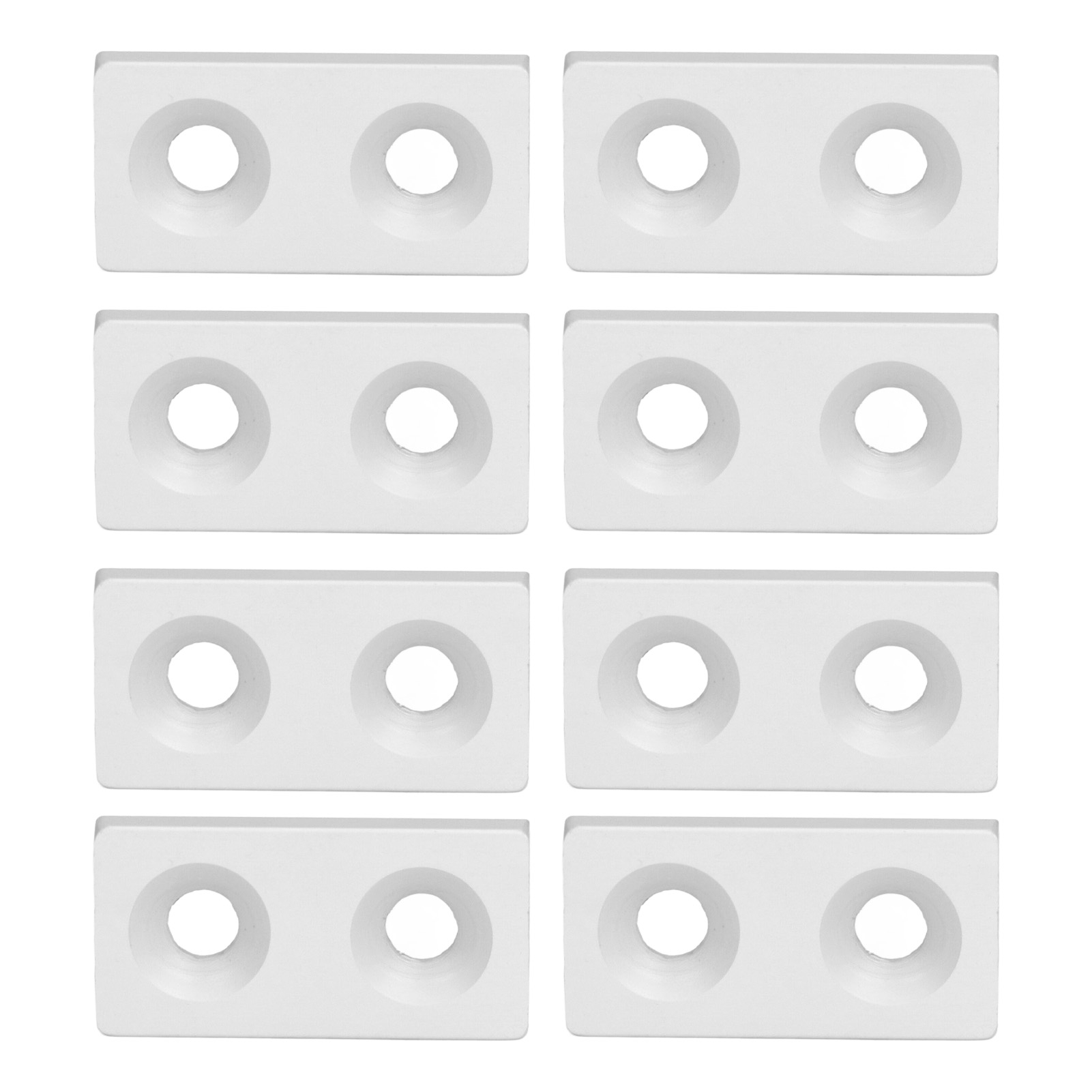 Packung Mit 10 Doppelloch-abdeckplatten Aus Aluminiumlegierung Für Profile Und Cnc-maschinen, Silberfarben.