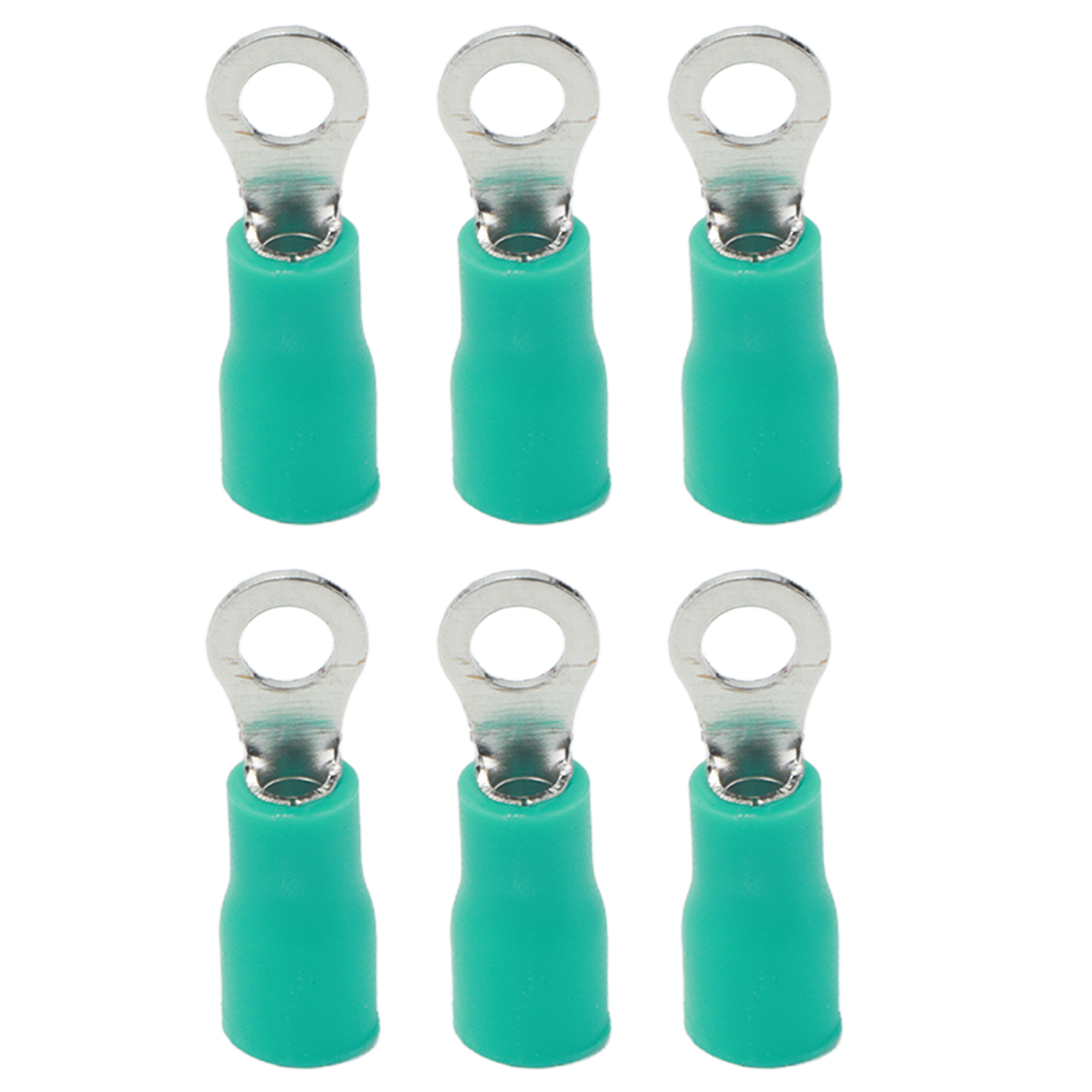 Packung Mit 100 Vorisolierten Ringkabelschuhen, Verbinder Für Kupfer- Und Pvc-drähte, Für Maschinen, Awg 22-16rv1.25-3, Grün