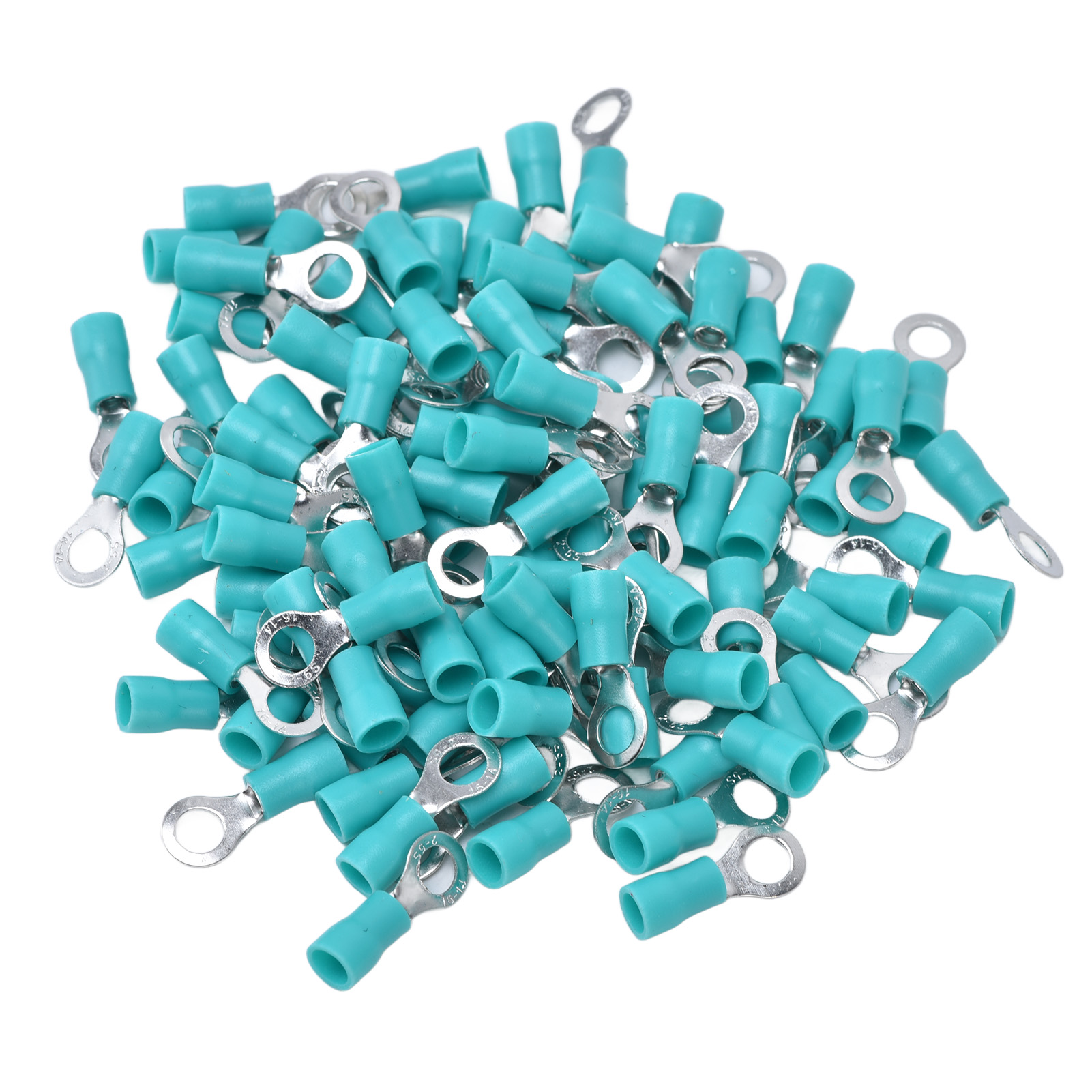 100 Isolierte Ringkabelschuhe, Crimpverbinder Für Kupferdrähte Awg 16-14 Rv2-5