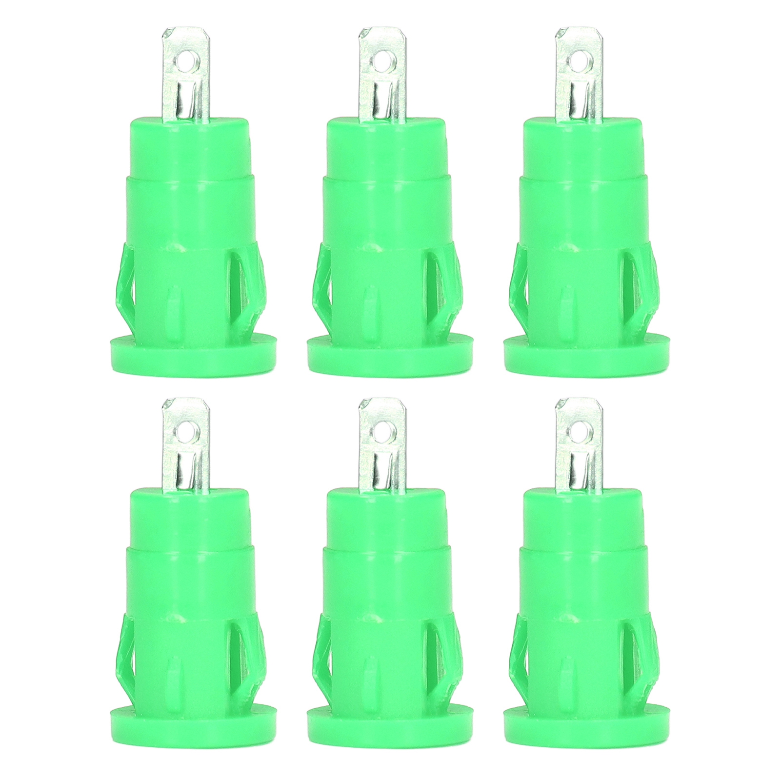 Packung Mit 100 Bananensteckern (4 Mm), Sicherheitsringklemmen, Vernickelte Kupferadapter, Grün