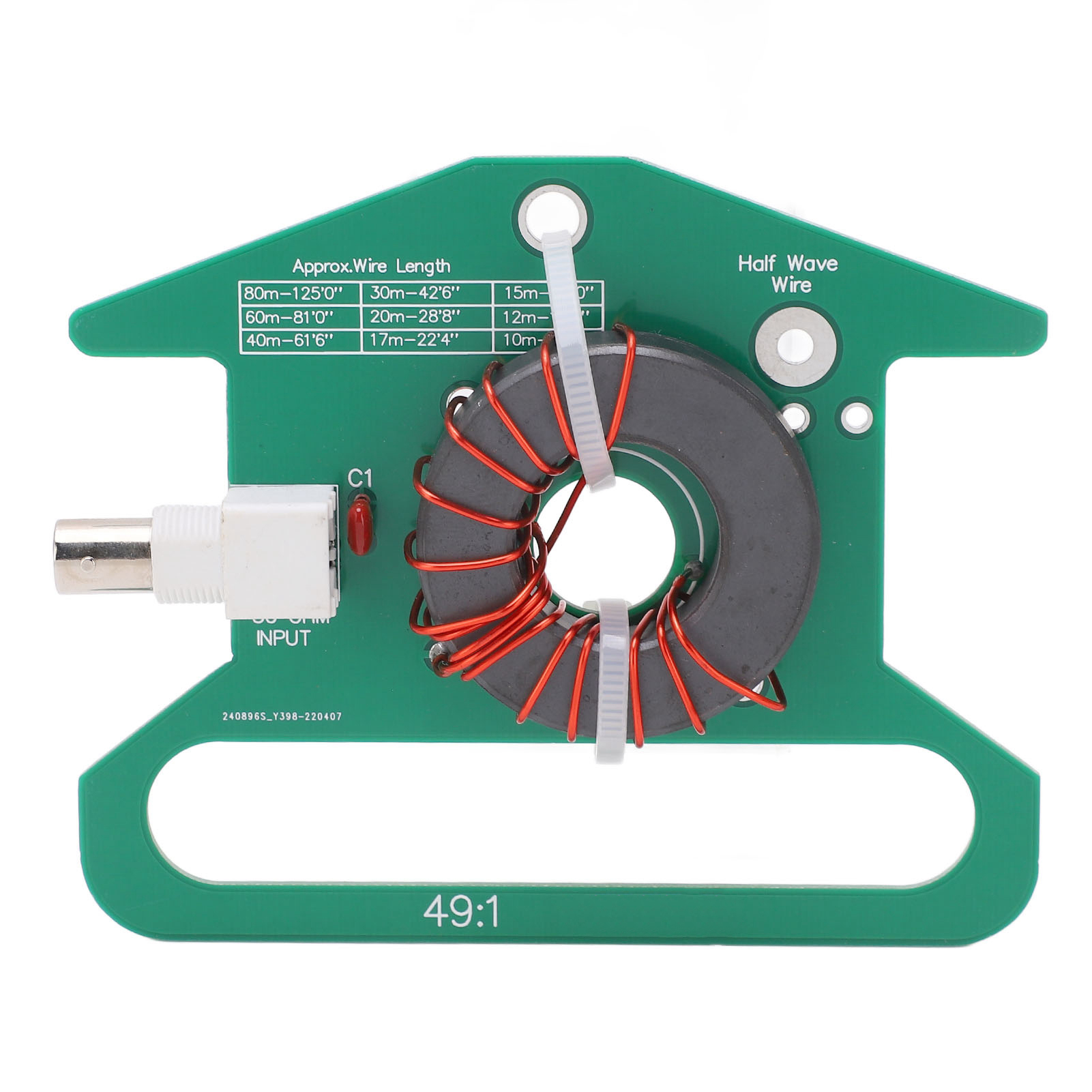 49:1 Symmetrischer/unsymmetrischer Balun-transformator Für Leiterplatten, Nicht Abgestimmte Kurzwellenantenne 5–35 Mhz