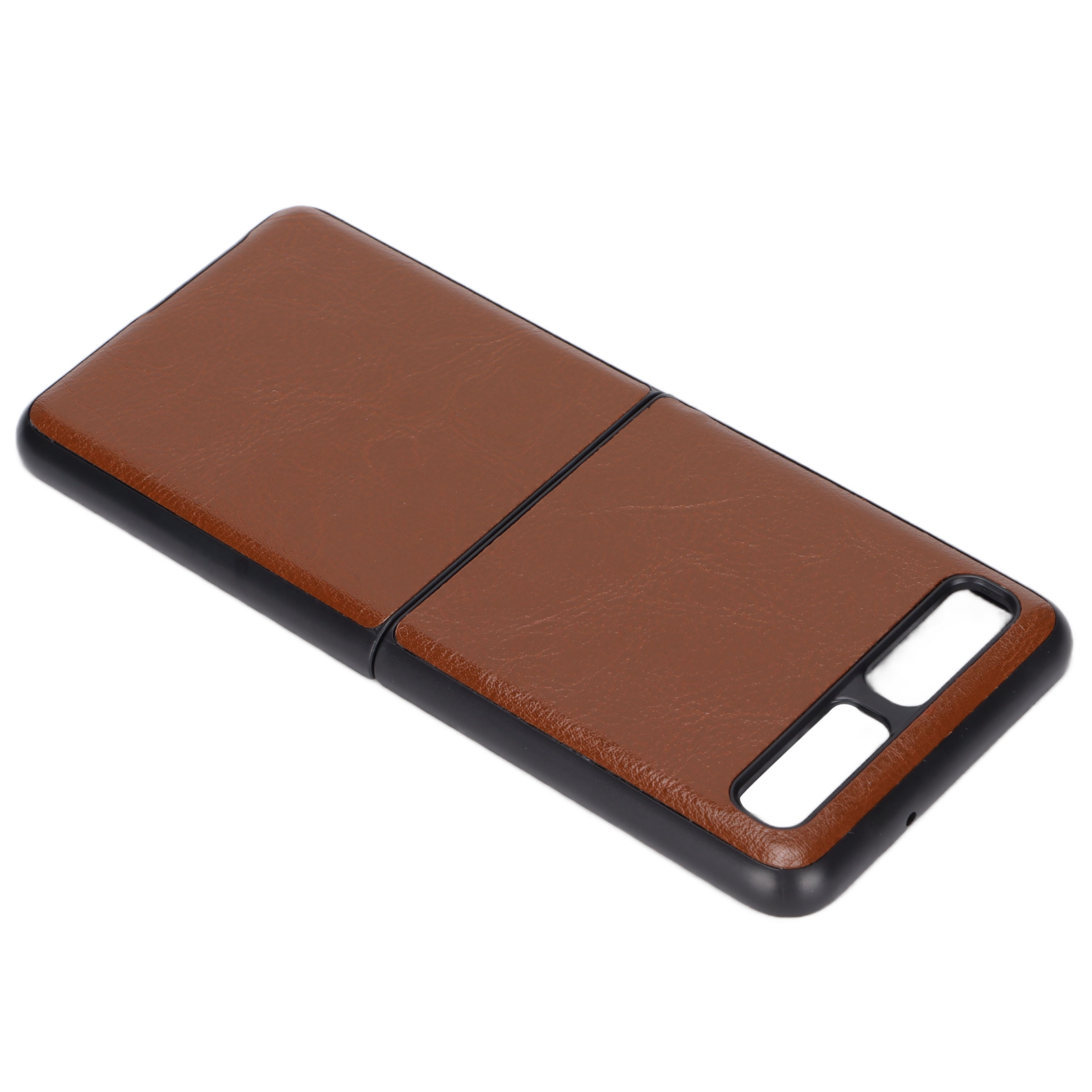 Schutzhülle Aus Leder Für Samsung Galaxy Z Flip, Kratzfest, Hellbraun, Typ 2