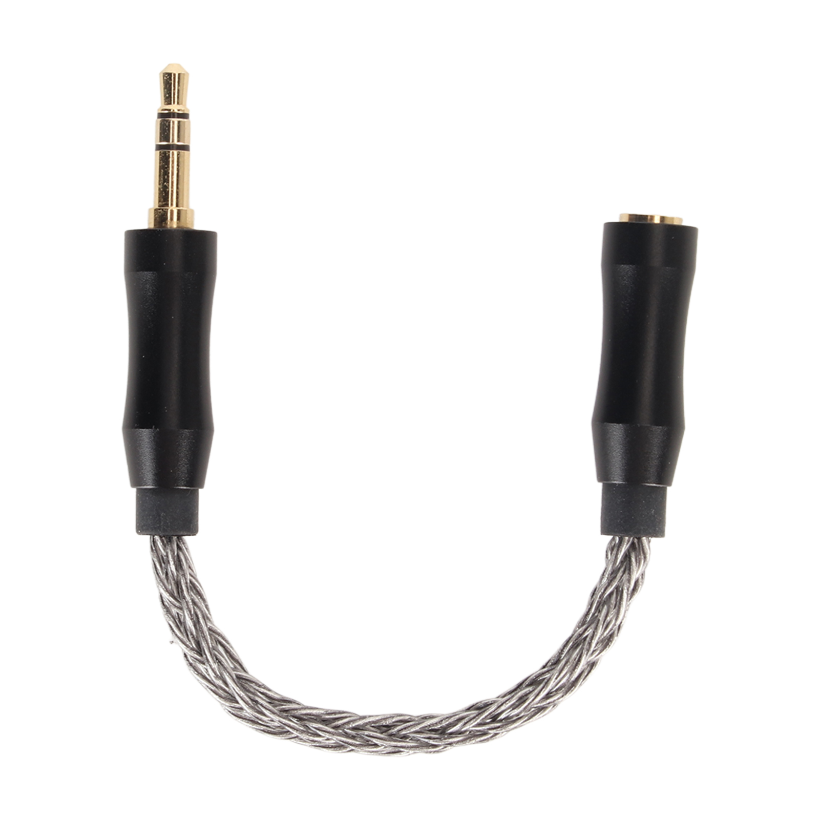 2,5-mm-auf-3,5-mm-audiokabel, Vergoldete Buchsen- Und Stecker, Monokristalliner Kupferkern, 14 Cm (5,5 Zoll), Hellgrau
