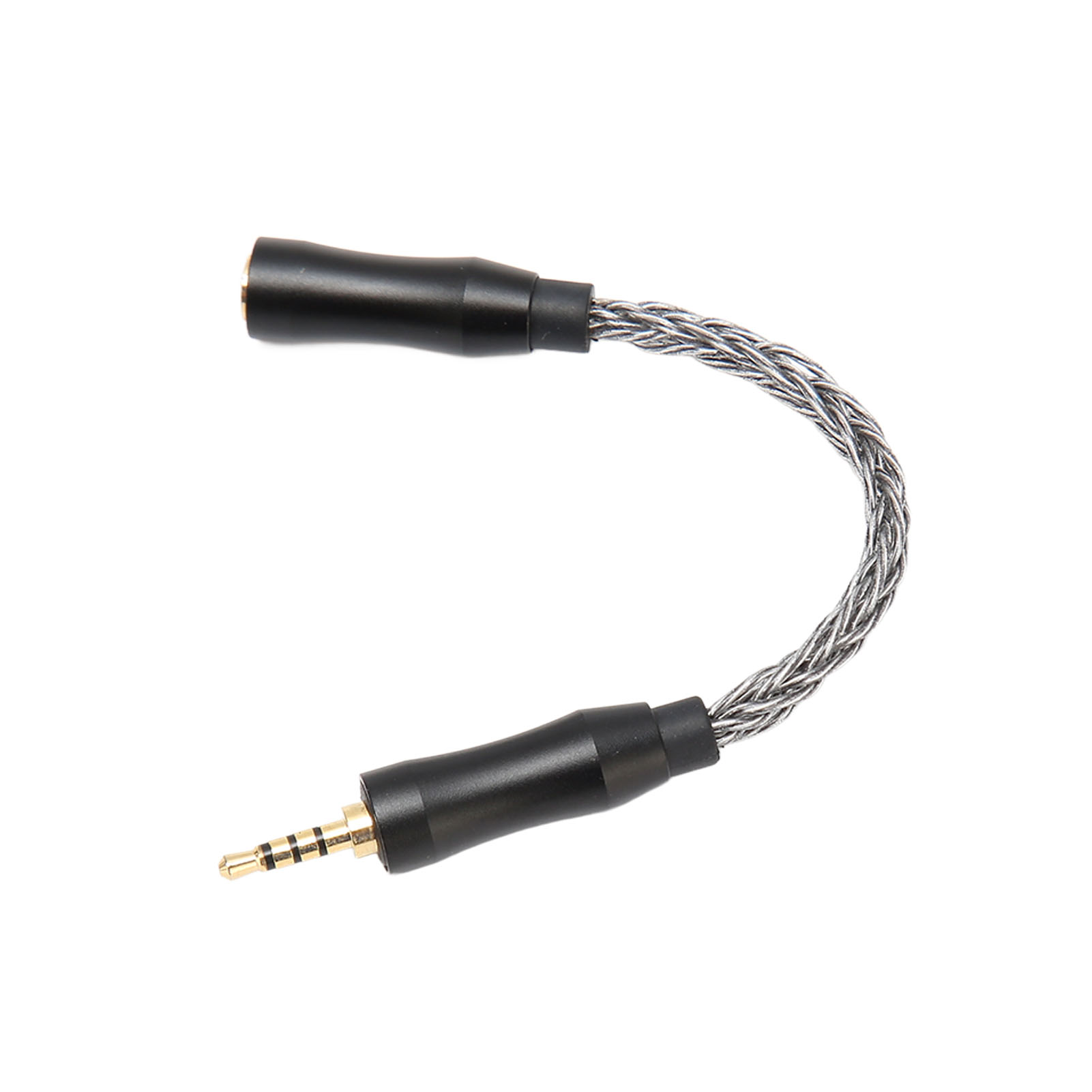 3,5-mm-klinkenstecker Auf 2,5-mm-klinkenstecker (weiblich Auf Männlich), 8-adrig, Monokristalliner Kupferkern, Verlustfreie Klangübertragung, 14 Cm (5,5 Zoll) Kopfhöreradapter, Hellgrau