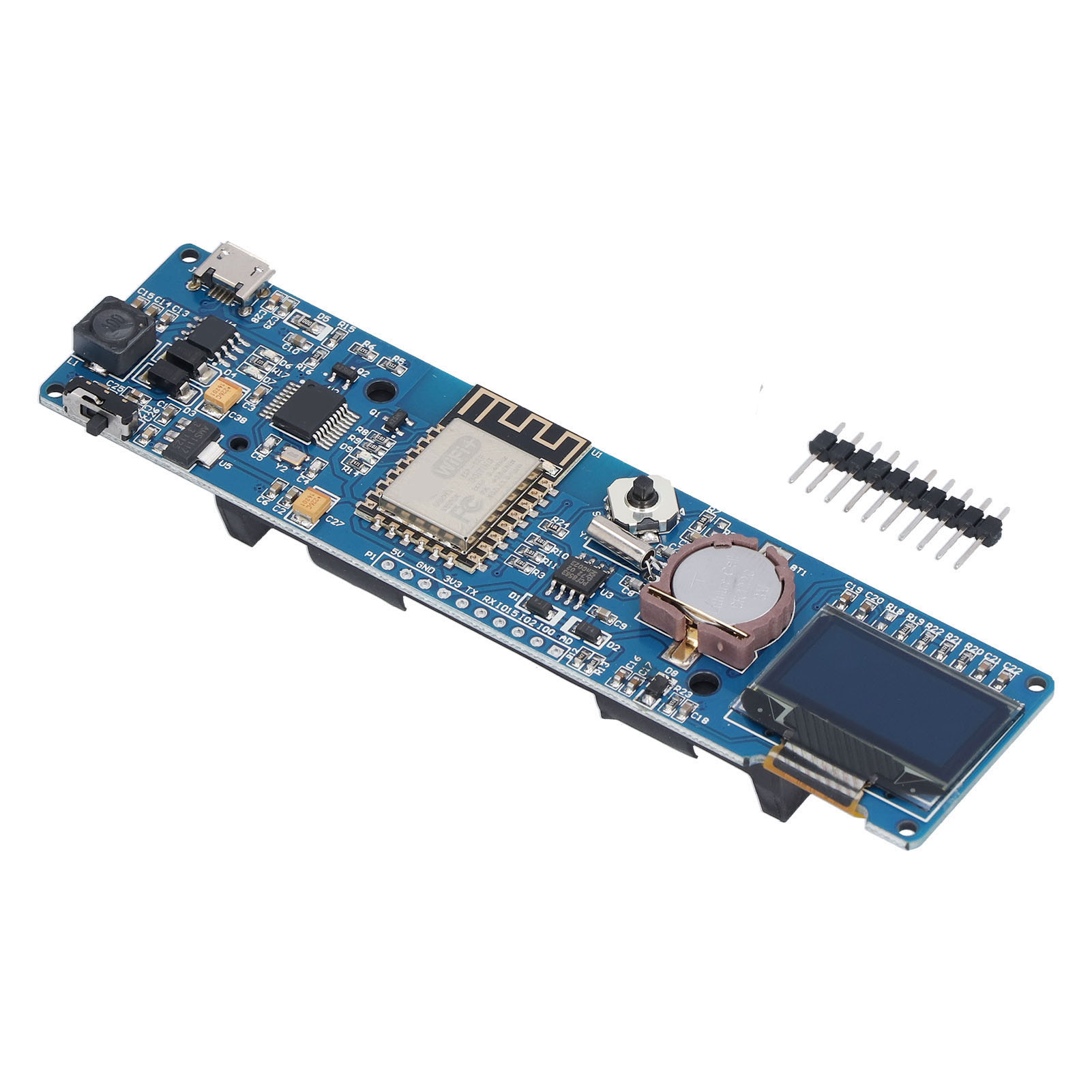 Entwicklungsboard Für Das Esp8266-taktmodul Mit 0,96-zoll-oled-bildschirm Und 18650-batteriehalter