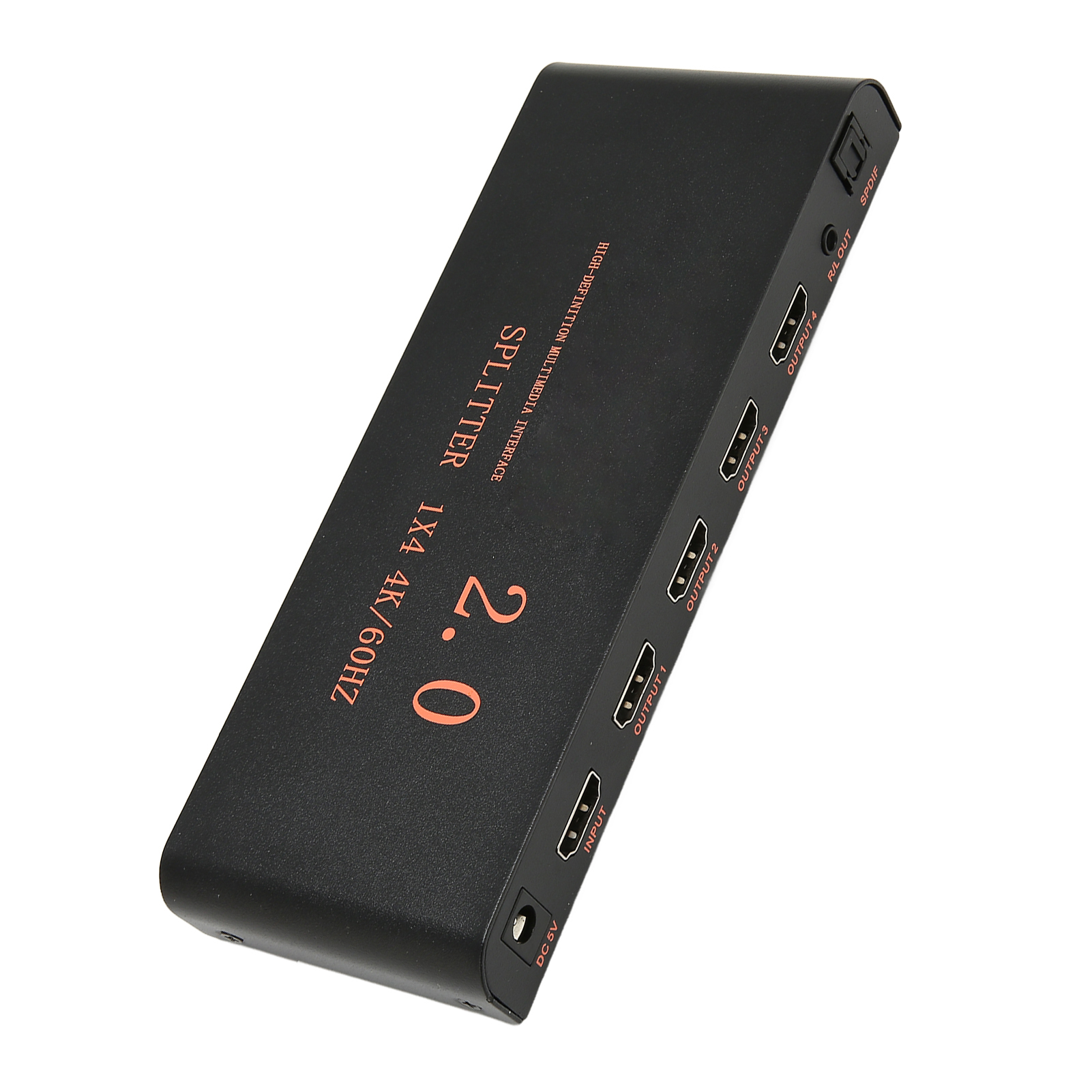 1x4 Hd Multimedia-splitter (1 Eingang, 4 Ausgänge) Für Hd-fernseher, Dvd-player, Monitor Und Projektor (eu-stecker 100-240 V).