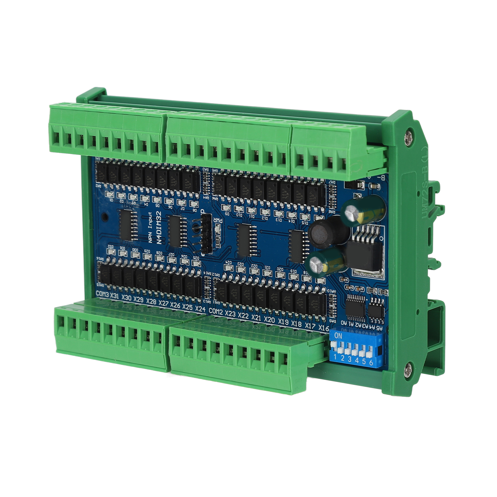 32-kanal-din-schienen-rs485-eingangscontroller, Isolierte Npn-sps-schalter-datenerfassungskarte Mit Gehäuse, Niedriges Pegel