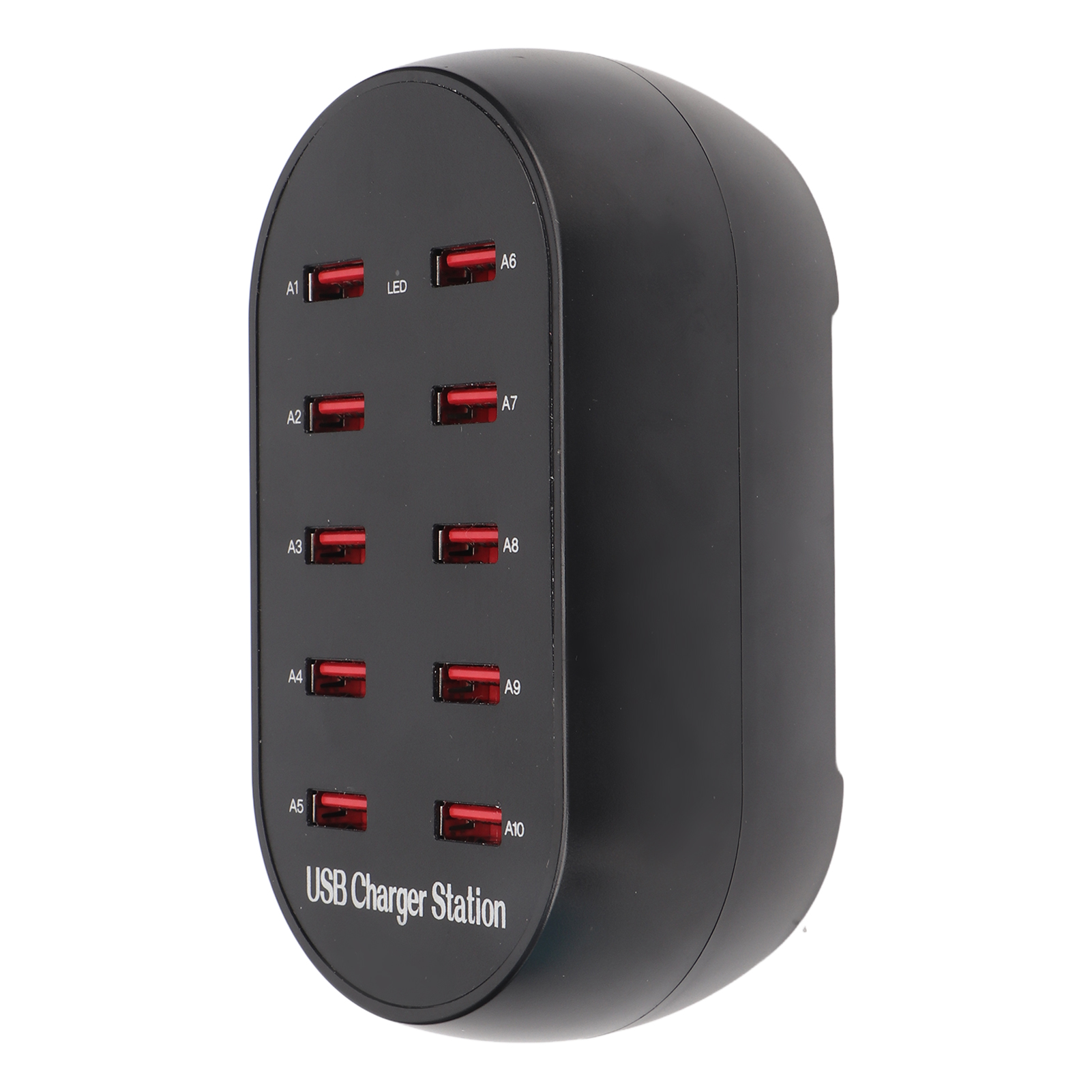 Kompakte Und Schnelle Usb-ladestation Mit 10 Anschlüssen, Ideal Für Zuhause, Hotel Und Reisen. Kompatibel Mit 100–240 V Und Eu-steckern.