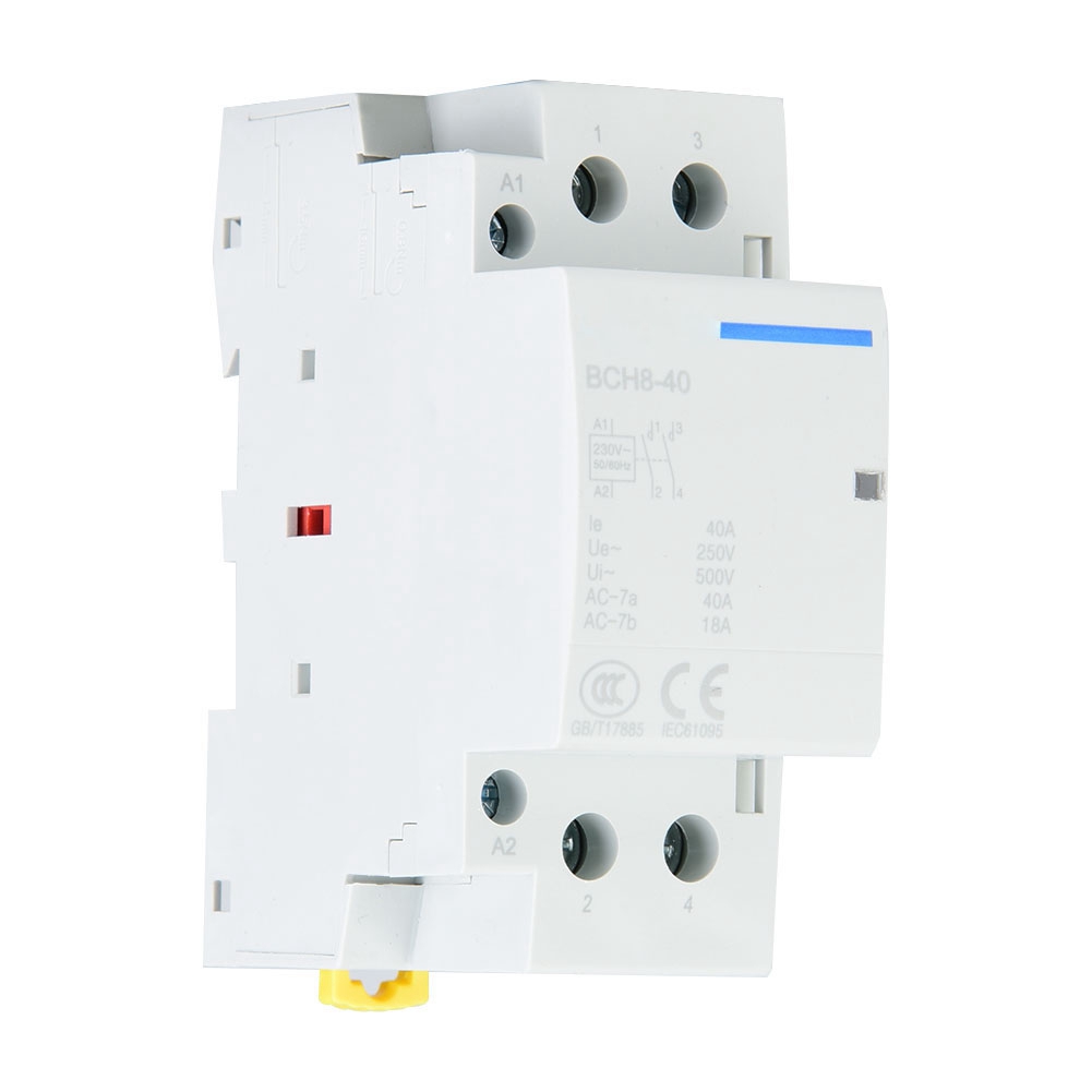 2-poliger 40-a-netzschütz Für Den Hausgebrauch Mit Geringem Stromverbrauch, Din-schienenmontage, 1 Schließer, 1 Öffner, 50/60 Hz, 220 V/230 V