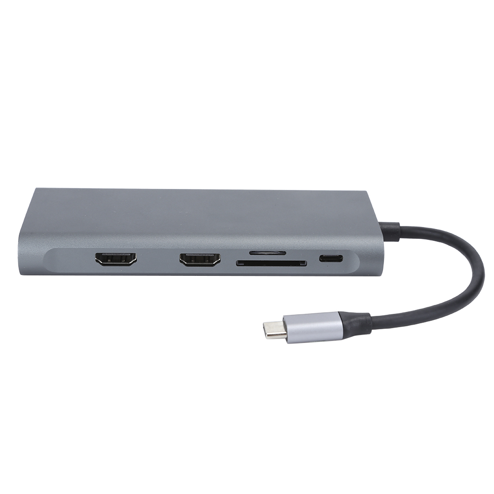 Tragbarer 12-in-1 Usb 3.0 Hub Für Hdmi, Vga Und Pd, Kompatibel Mit Os X Laptops Und Dient Als Dockingstation.