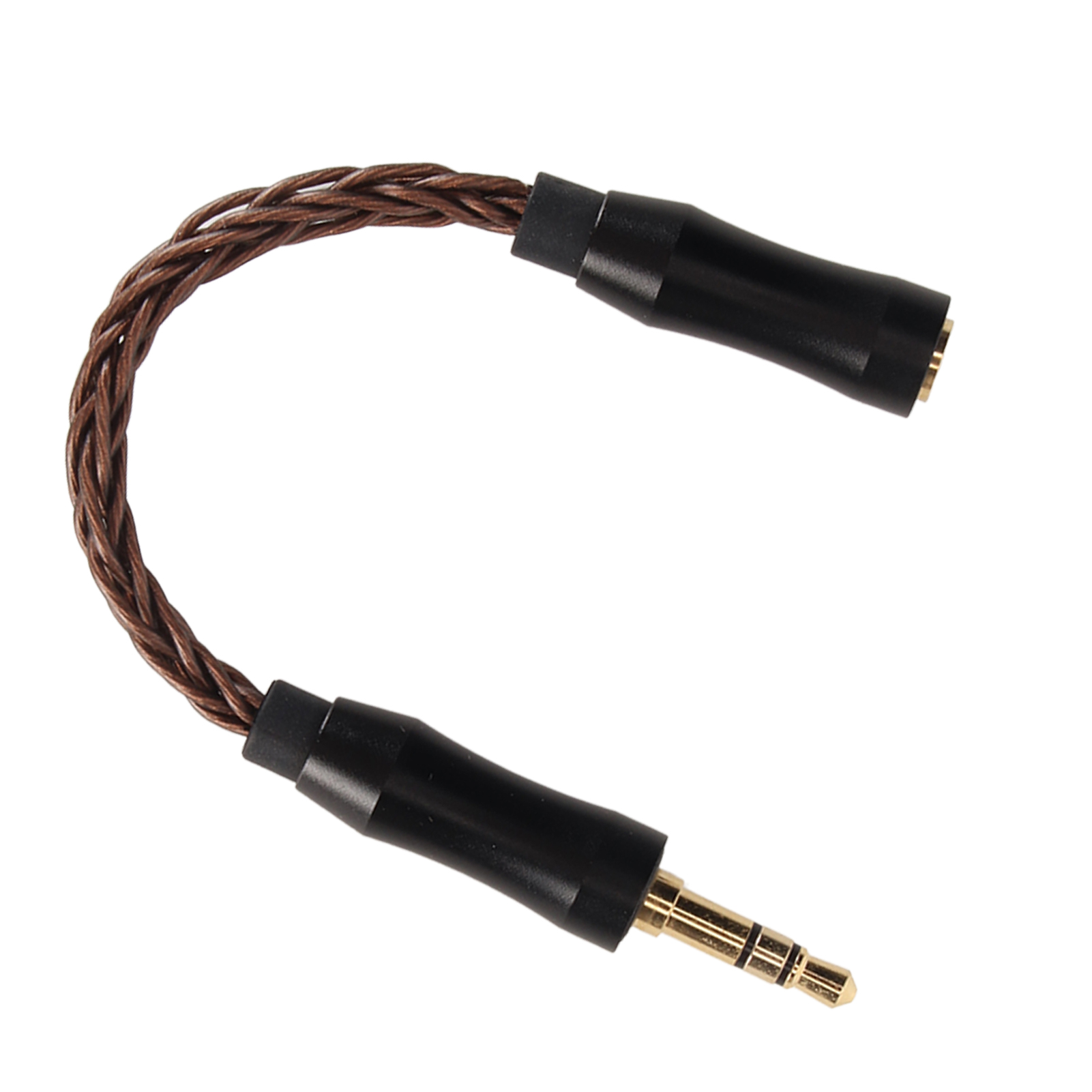 2,5-mm-auf-3,5-mm-audiokabel, Vergoldete Monokristalline Kupferstecker (männlich/weiblich), 14 Cm (5,5 Zoll) Langes Kopfhöreradapterkabel, Bronze