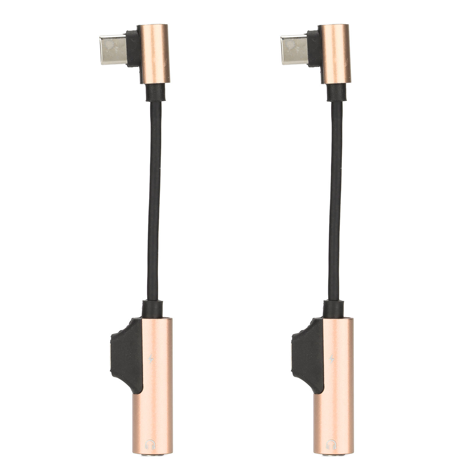 2er-pack Usb-c-auf-3,5-mm-kopfhöreradapterkabel. Flexibler Und Funktionaler 2-in-1-adapter Für Usb-c-smartphones Und -tablets (rosa).