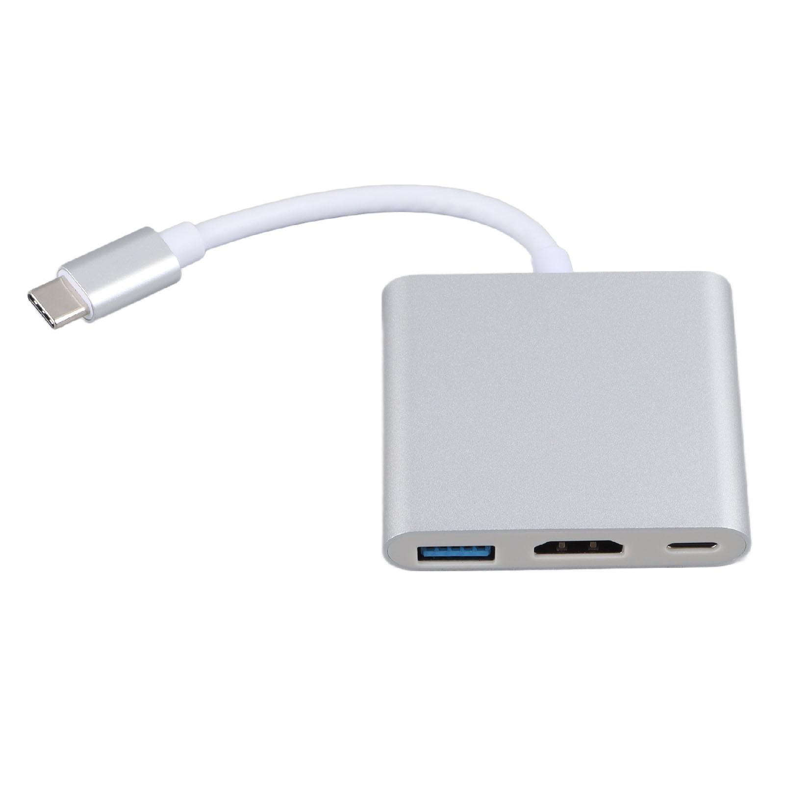 3-in-1 Usb-c-dockingstation Aus Aluminiumlegierung, 4k-hd-übertragung Mit 5 Gbit/s, 60-w-pd-stromversorgung, Usb-c-hub Für Fernseher, Projektor Und Computer