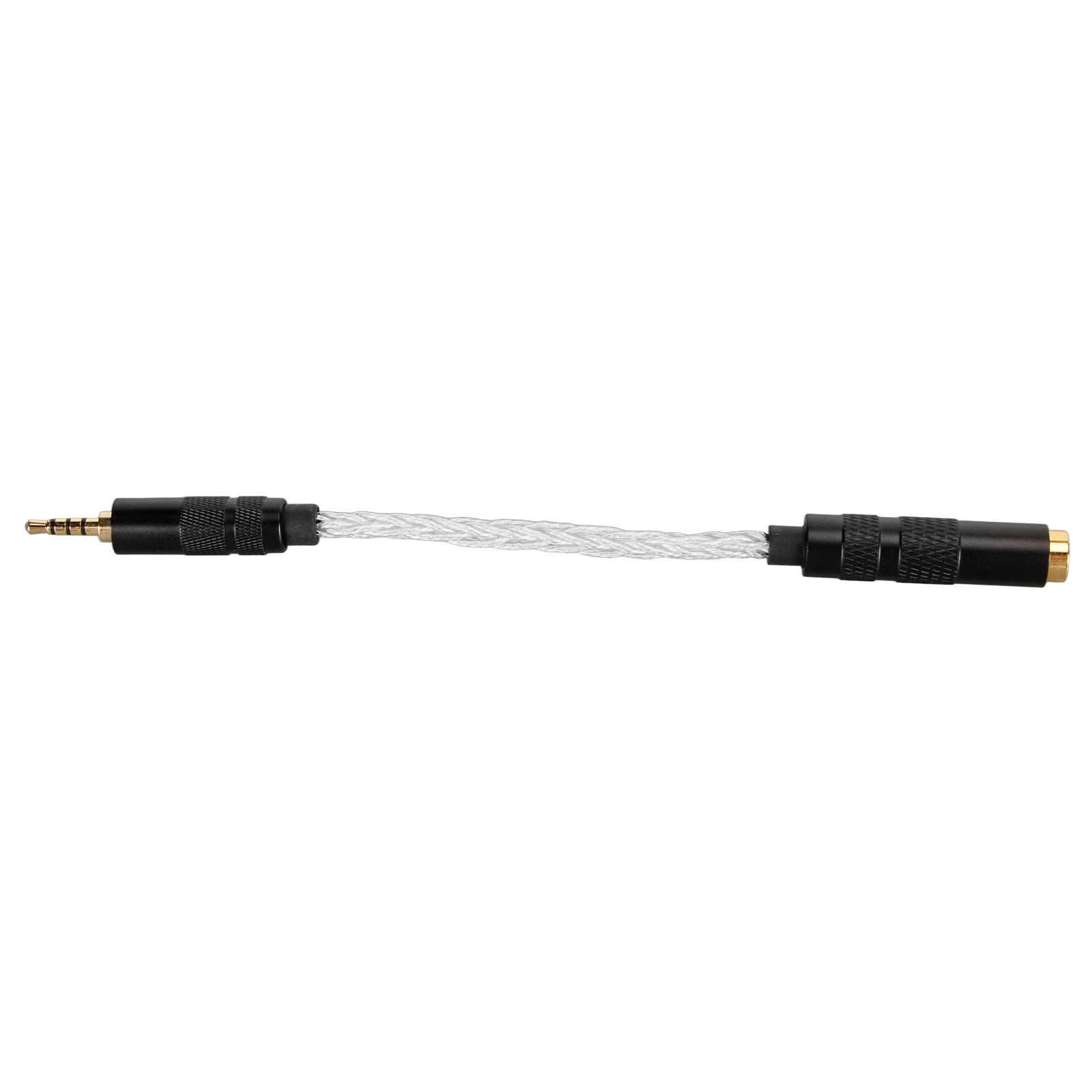 Professionelles 4,4-mm-auf-2,5-mm-audiokabel, Adapter Von Buchse Auf Stecker Für Kopfhörer Mit Symmetrischen 2,5-mm-anschlüssen, Silberfarben.