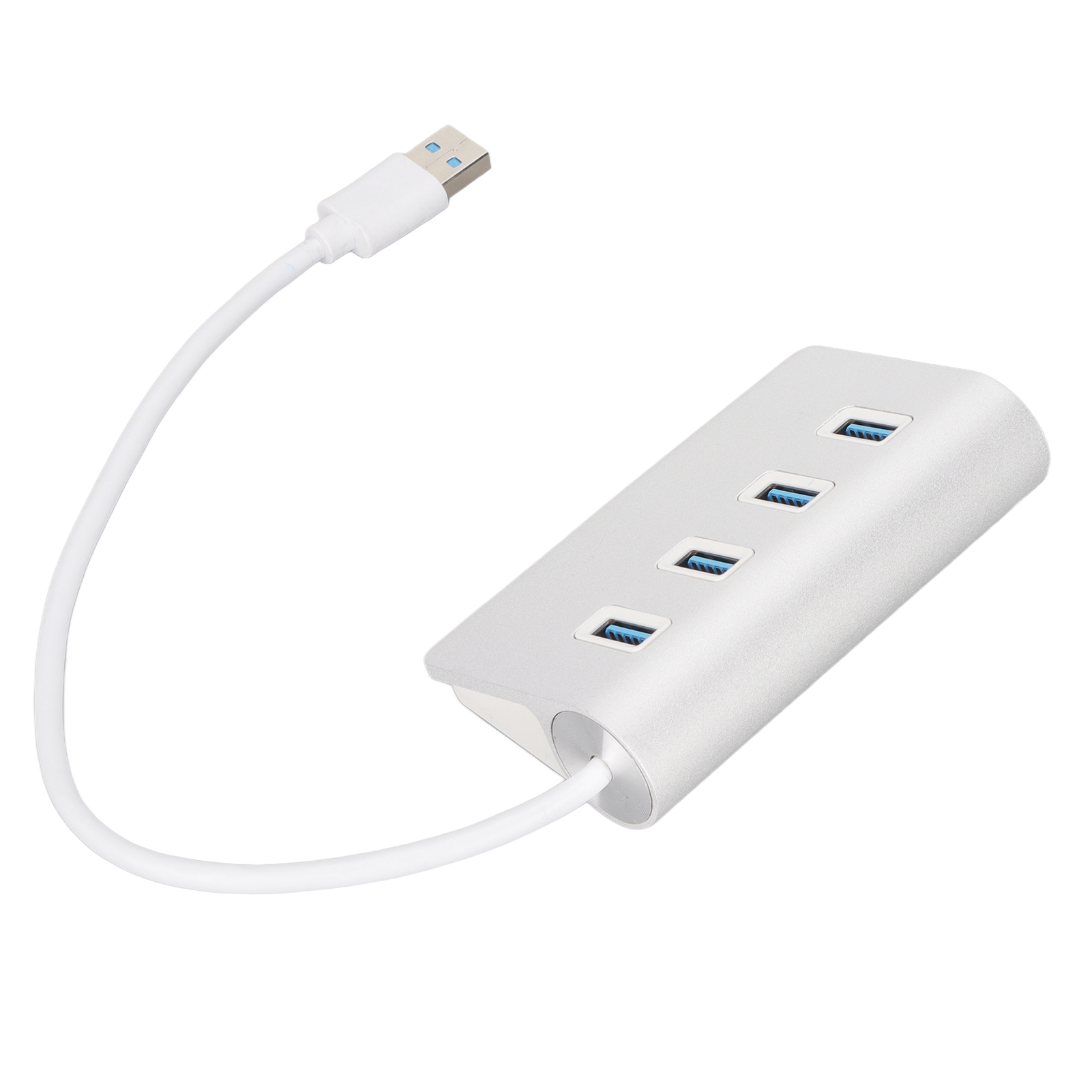 4-port 5gbps Usb 3.0 Hub Aus Aluminiumlegierung, Kompatibel Mit Ios-, Windows- Und Pc-laptops (silber).