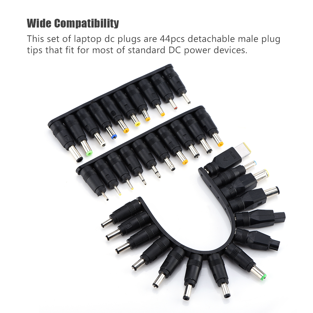 Packung Mit 44 Universellen Dc-netzsteckern Für Laptops (5,5 X 2,1 Mm Klinkenstecker).