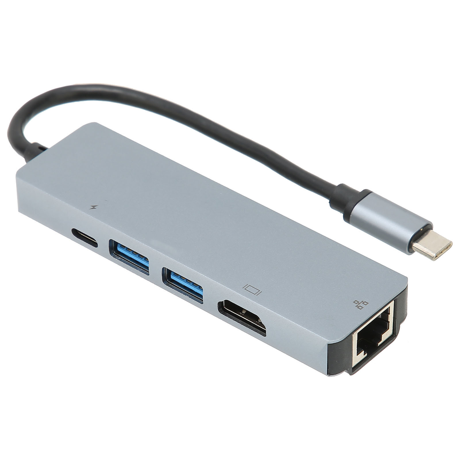 5-in-1 Usb-c-hub, Highspeed-datenübertragung, Hervorragende Wärmeableitung, Ethernet-adapter Für Computer Und Tablet