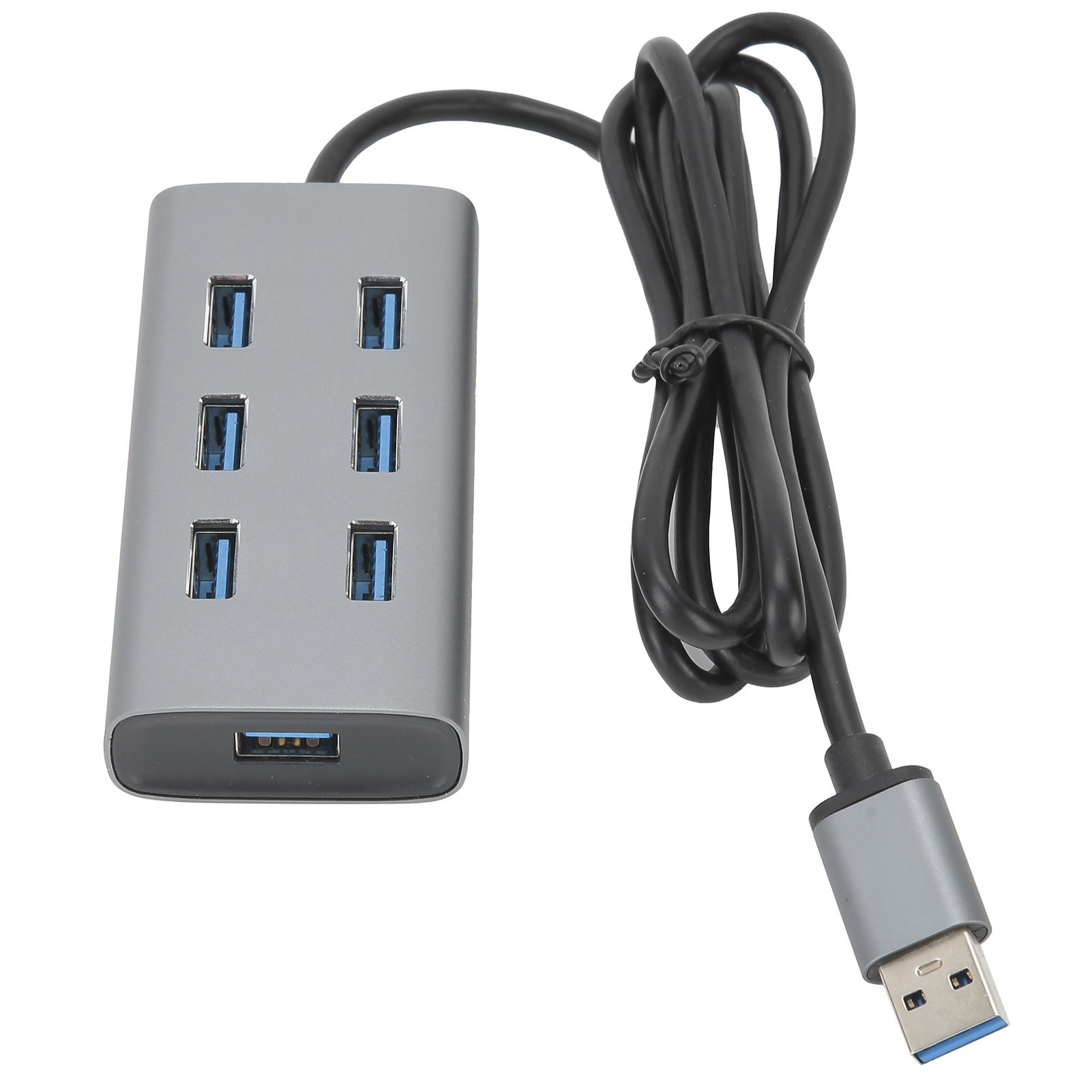 7-port Usb 3.0 Hub, 5 Gbit/s Adapter, Tragbare Dockingstation Aus Aluminiumlegierung Für Pc Und Laptop