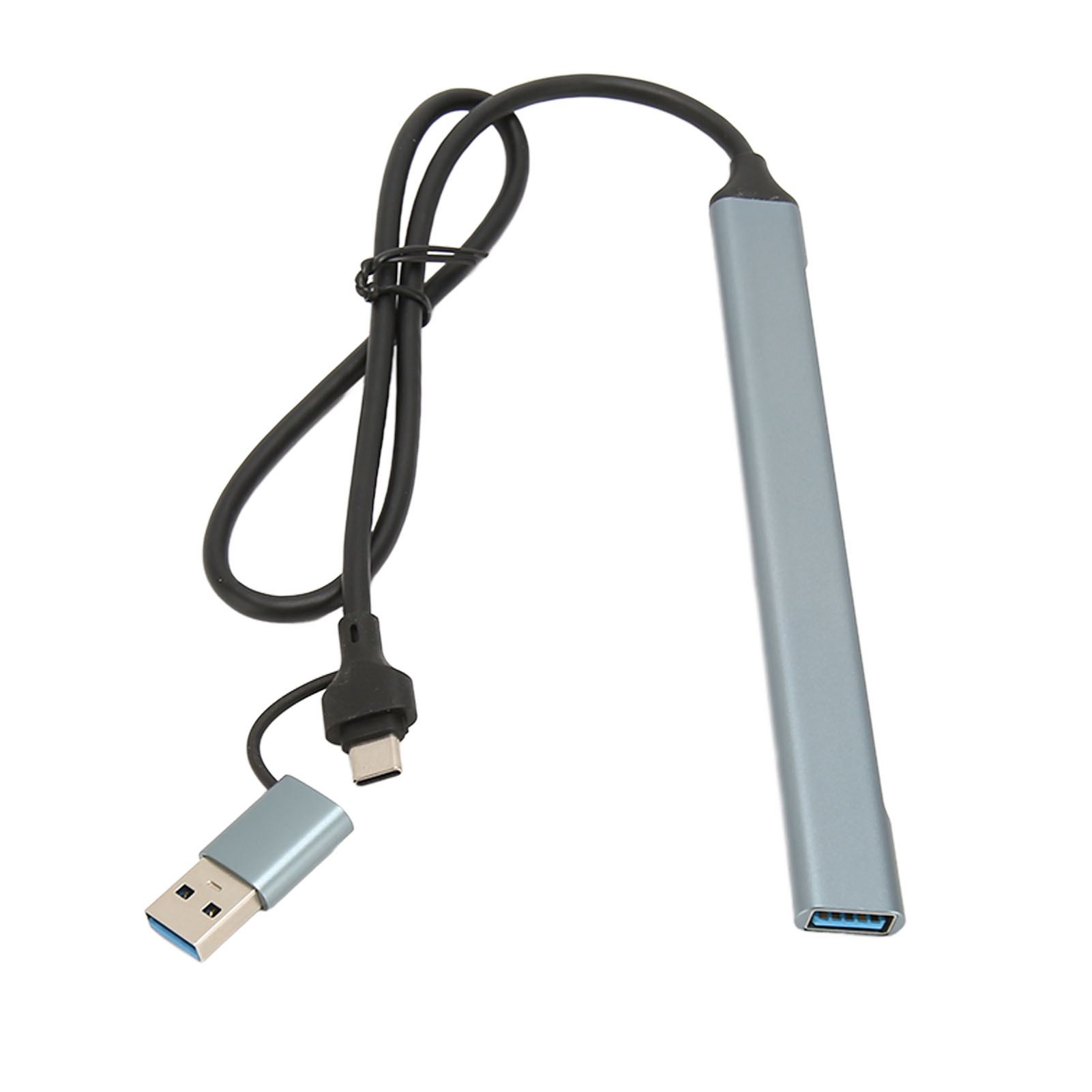 7-facher Usb 3.0 Typ-c-hub, 5 Gbit/s Durchsatz, Aluminiumlegierung, Space Grau, Kompatibel Mit Desktop- Und Laptop-pcs.