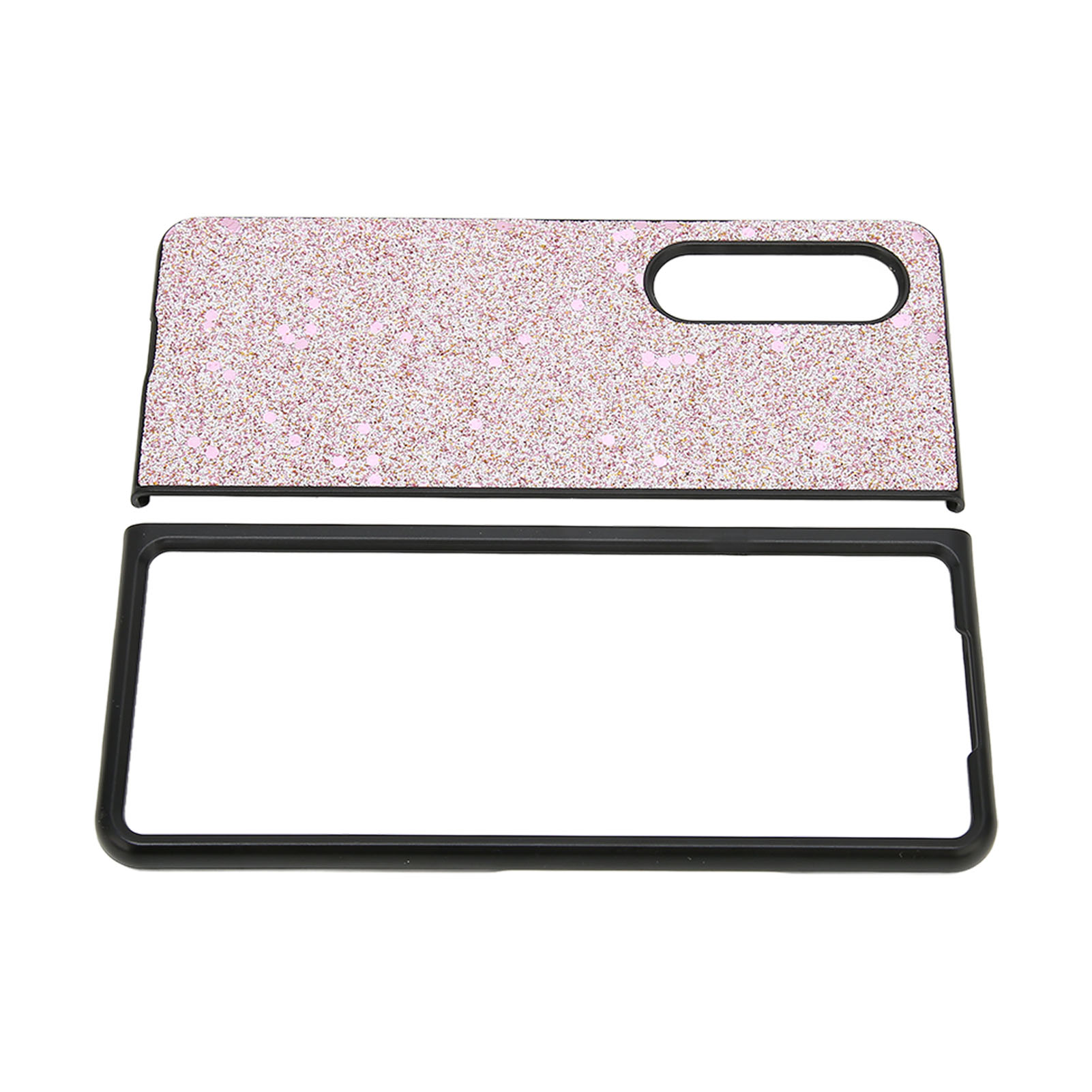 Glitzernde Schutzhülle Für Galaxy Z Fold 3, Blinkendes Pink, Kratzfest