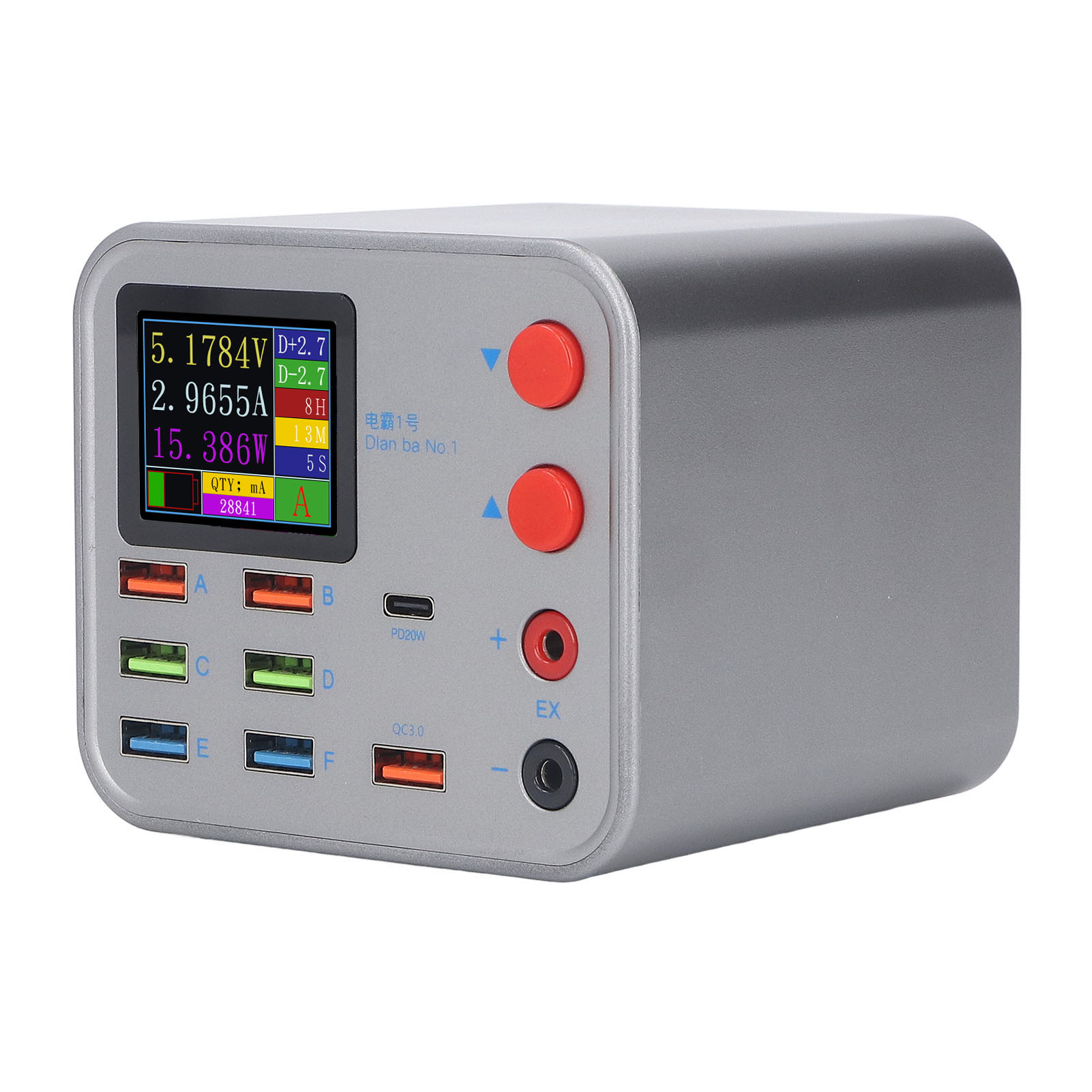 150-w-usb-ladestation Mit 8 Anschlüssen, Qc3.0-schnellladegerät Mit Kabelloser Ladefunktion Für Smartphones Und Laptops, 110–220 V Eu-stecker