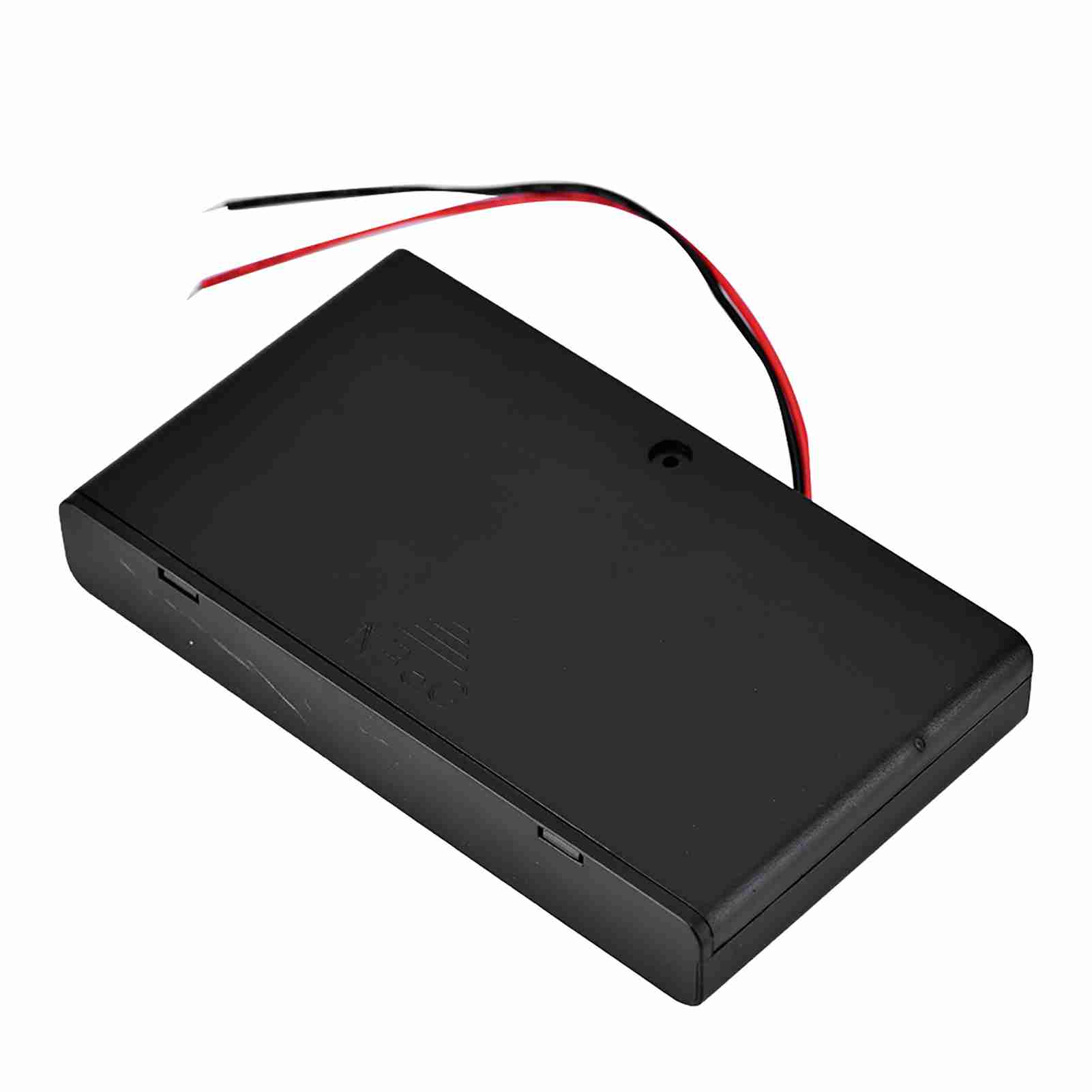 Tragbarer Aufbewahrungskoffer Für 8 Aa-batterien Mit Deckel Und Ein-/ausschalter